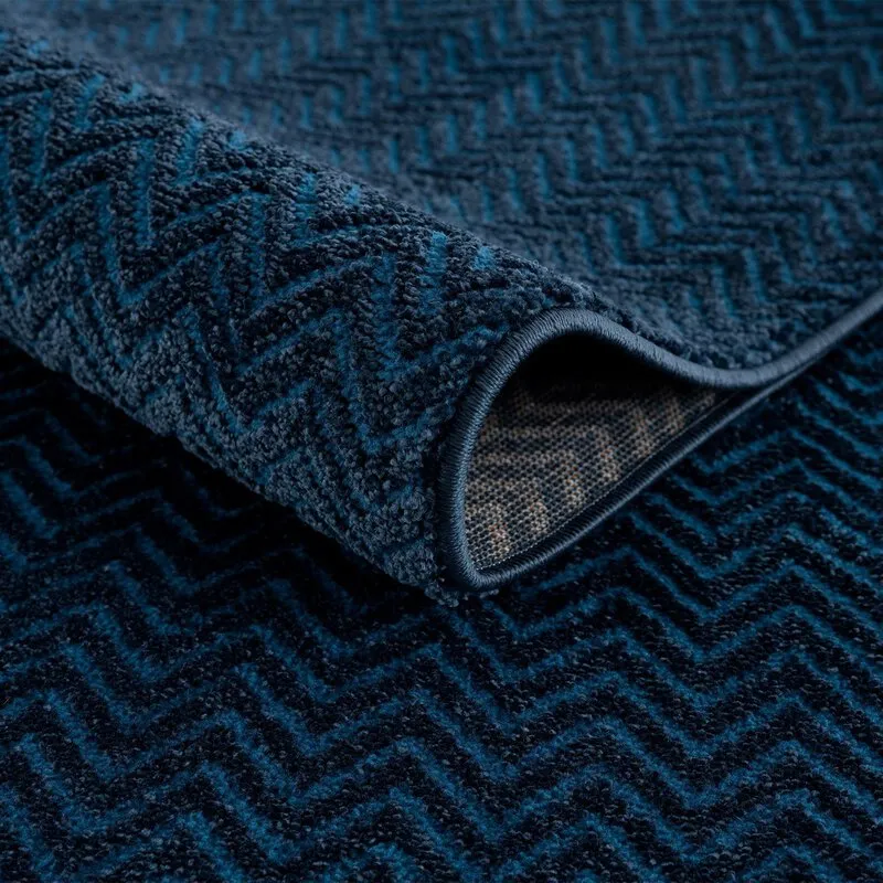 Hoogpolig vloerkleed - Pandora (blauw)