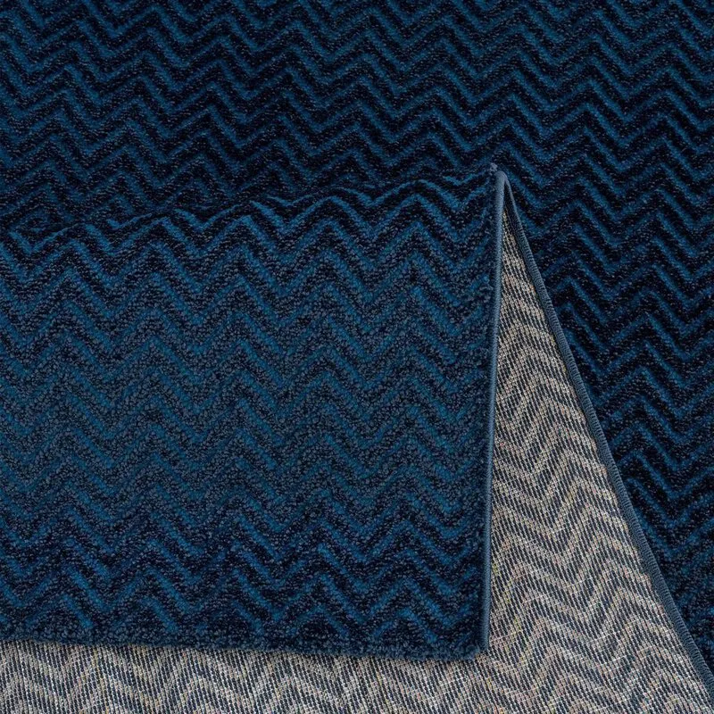 Hoogpolig vloerkleed - Pandora (blauw)