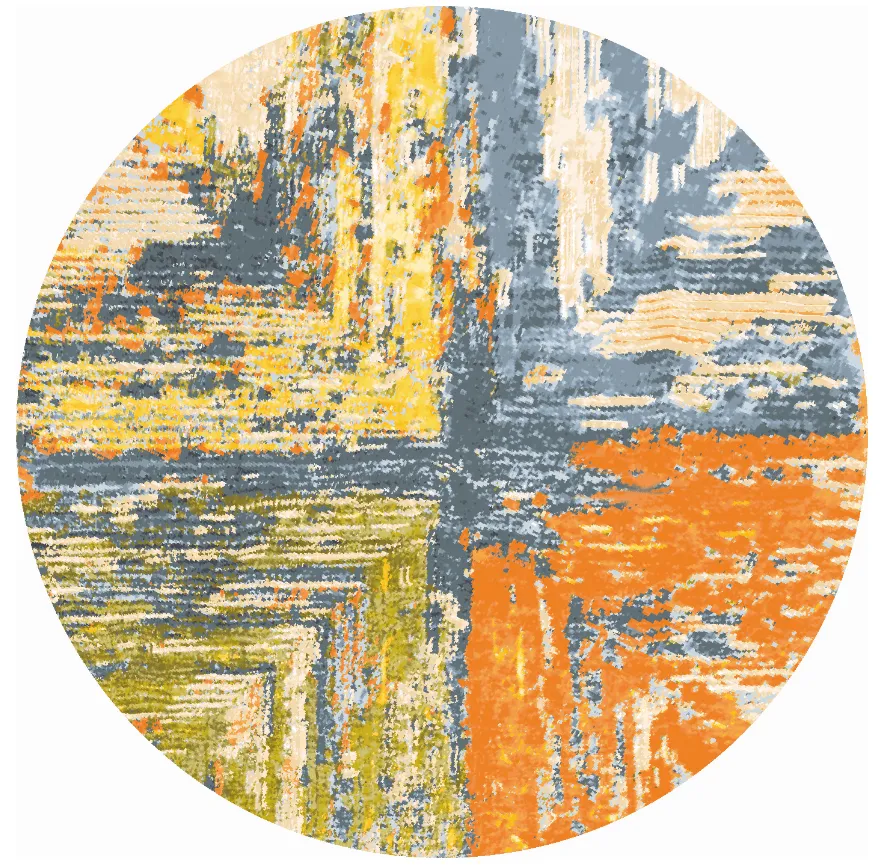 Rond vloerkleed - Tizzano (oranje/multi)