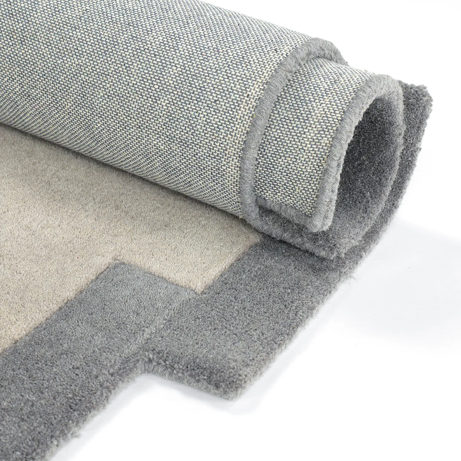 Wollen-vloerkleed - Agra Hand Tufted Wool Premium (grijs)