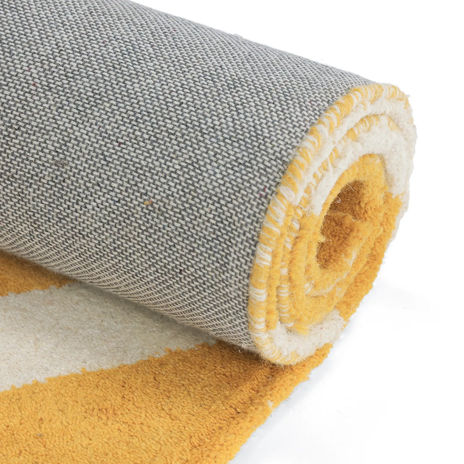 Wollen-vloerkleed - Aiz Hand Tufted Wool Premium (geel)