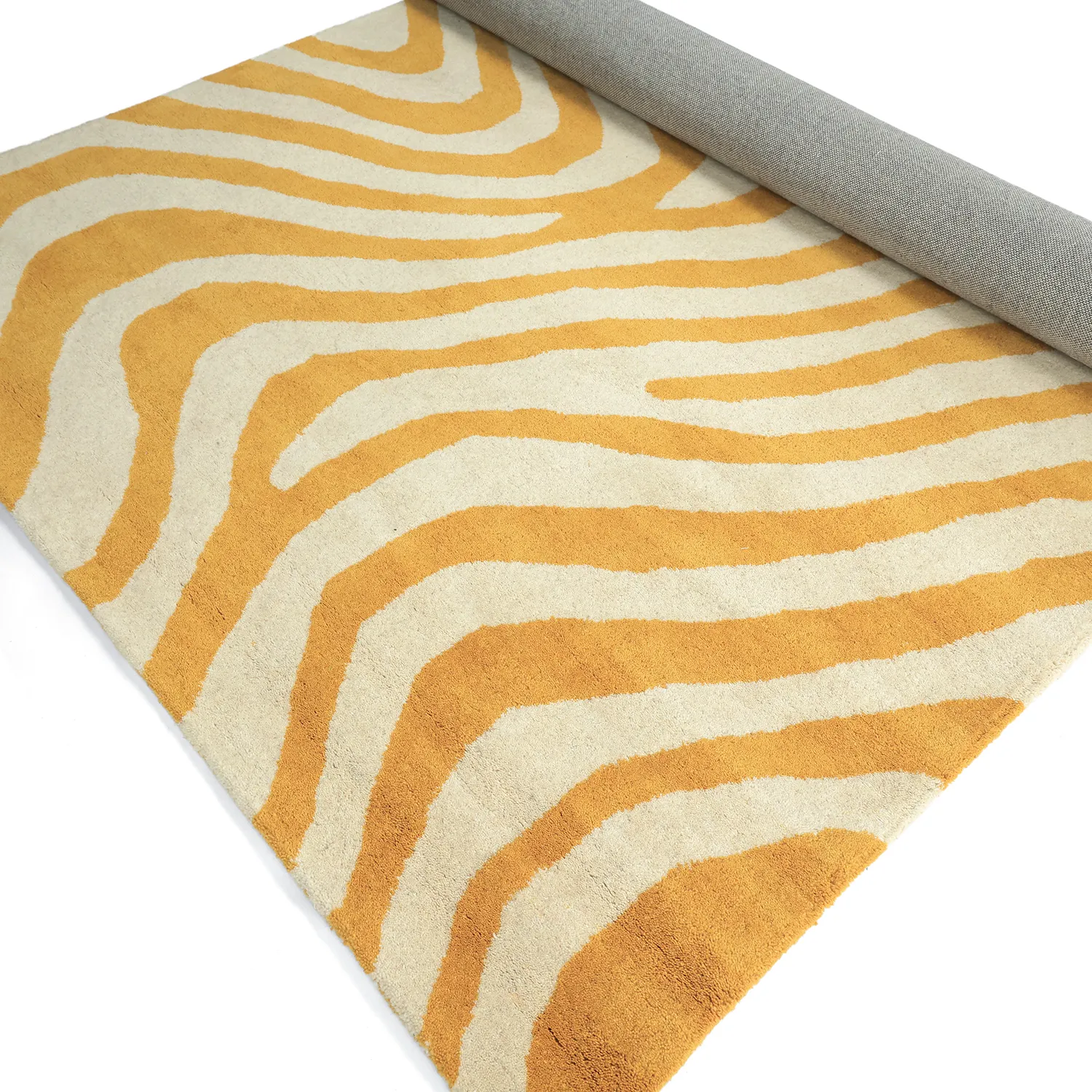 Wollen-vloerkleed - Aiz Hand Tufted Wool Premium (geel)