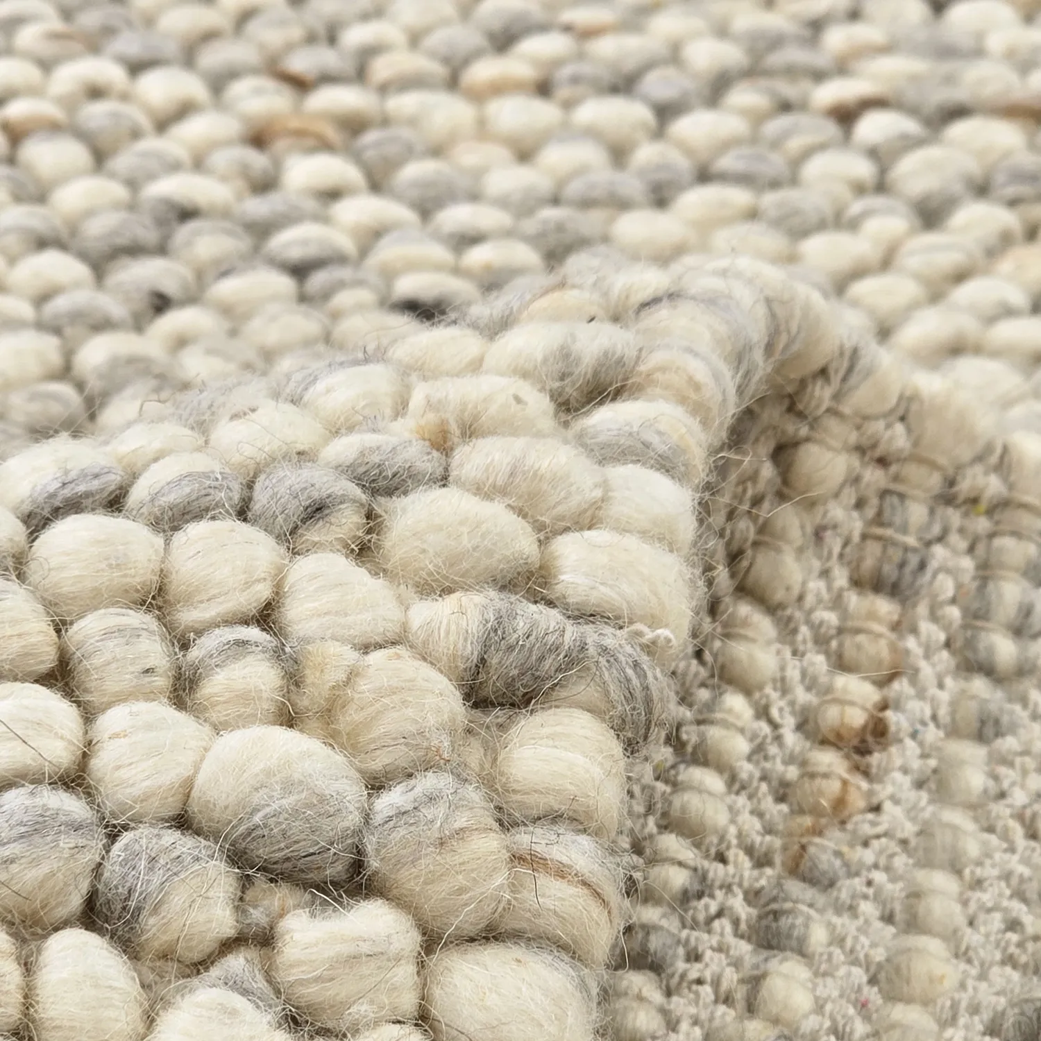 Wollen-vloerkleed - Avafors Wool Bubble (grijs/beige)