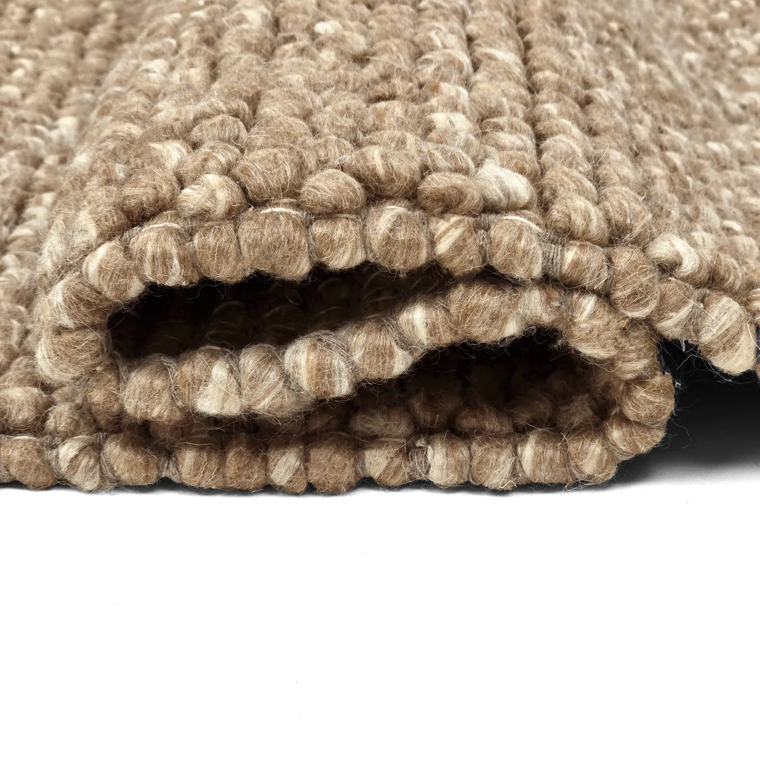 Wollen-vloerkleed - Avafors Wool Bubble (lichtbruin/wit)