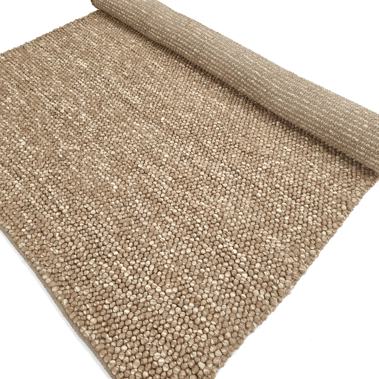 Wollen-vloerkleed - Avafors Wool Bubble (lichtbruin/wit)