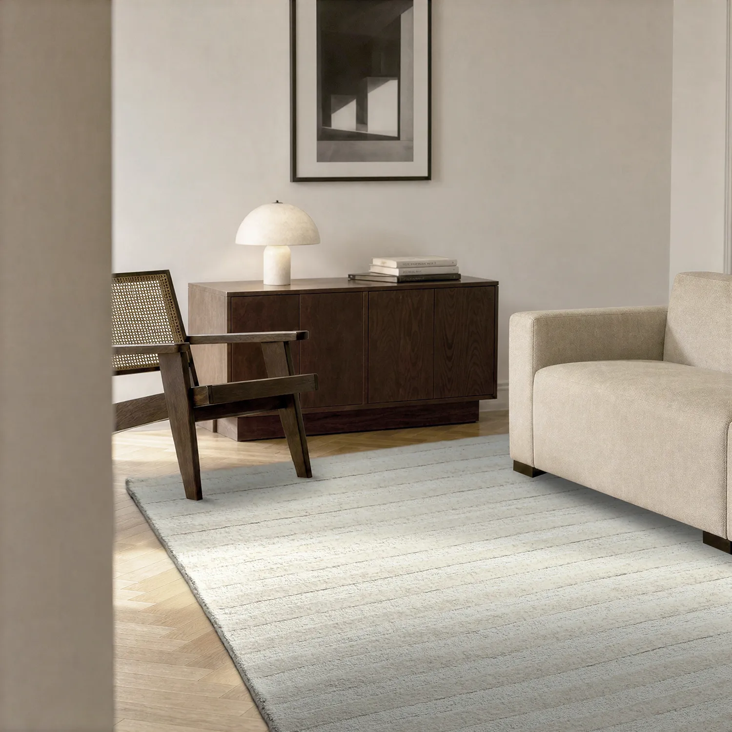 Wollen-vloerkleed - Brenta Handloom Wool Premium (room)