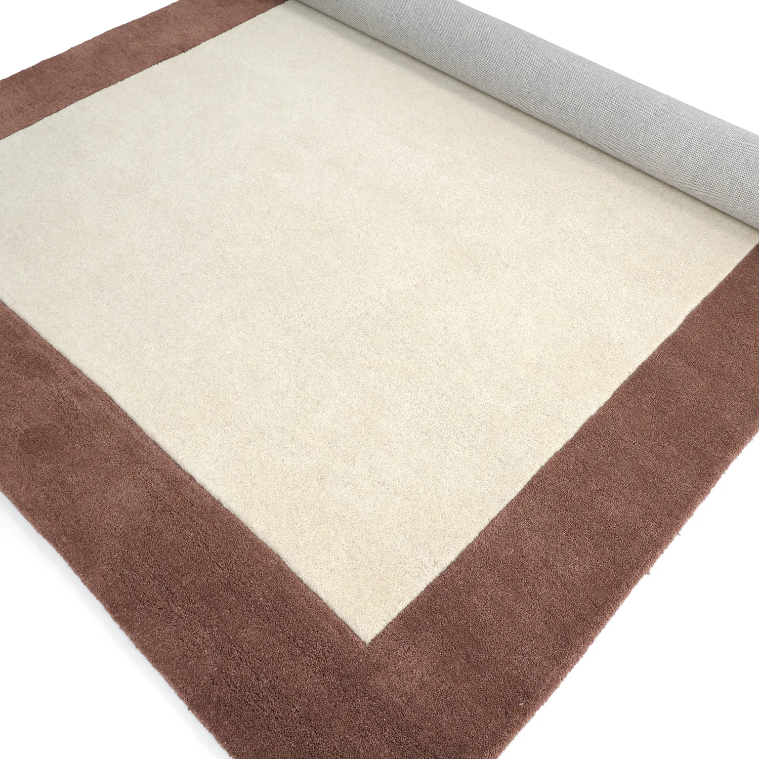 Wollen-vloerkleed - Gaya Hand Tufted Wool Premium (crème/bruin)