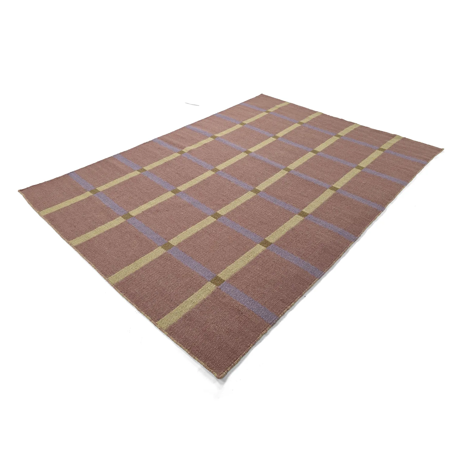 Wollen-vloerkleed - Gingham (no. 3)