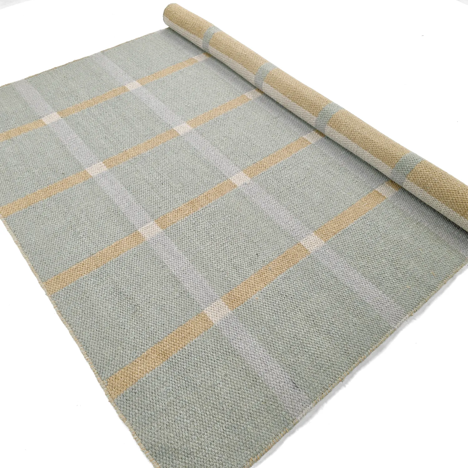 Wollen-vloerkleed - Gingham (no. 6)