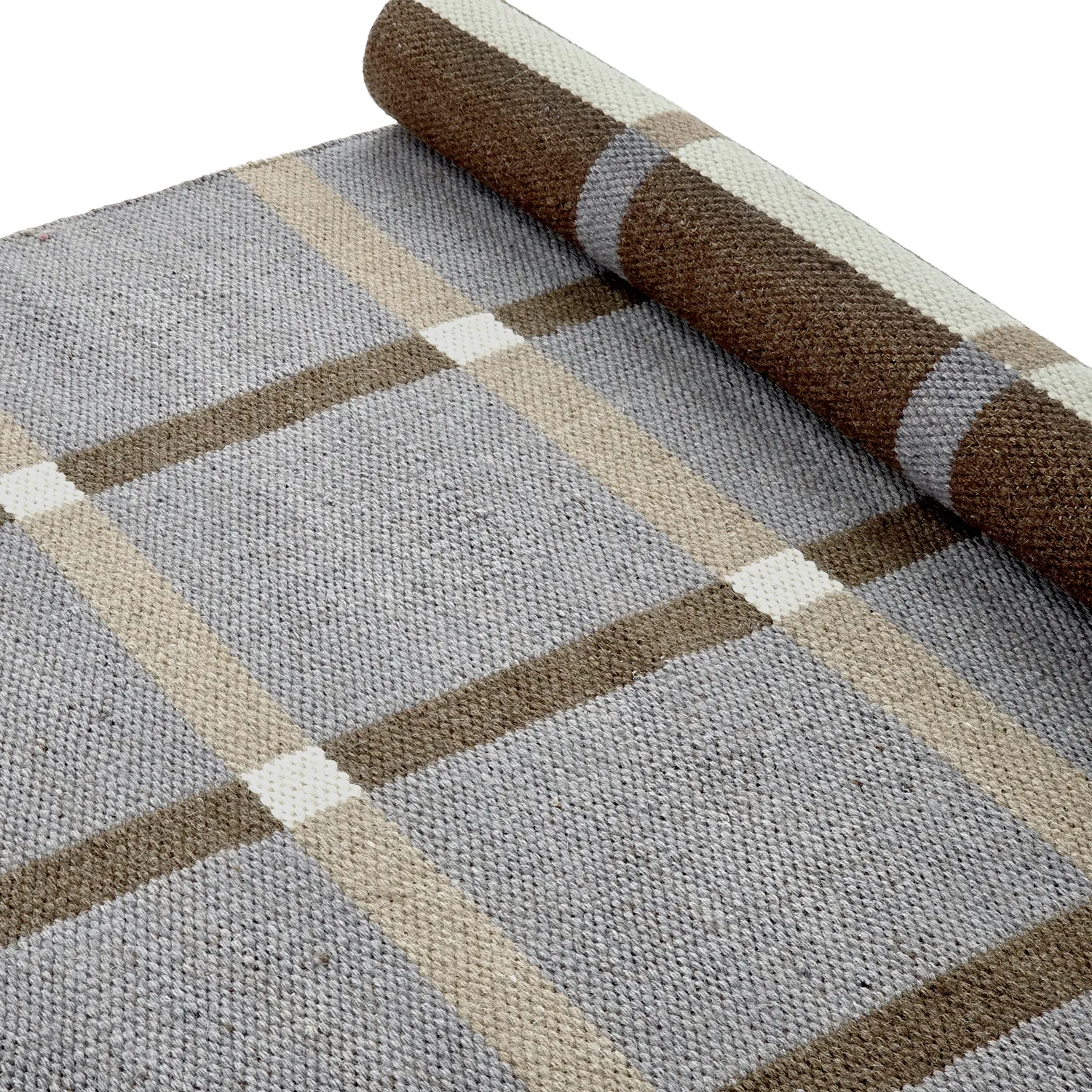 Wollen-vloerkleed - Gingham (no. 7)