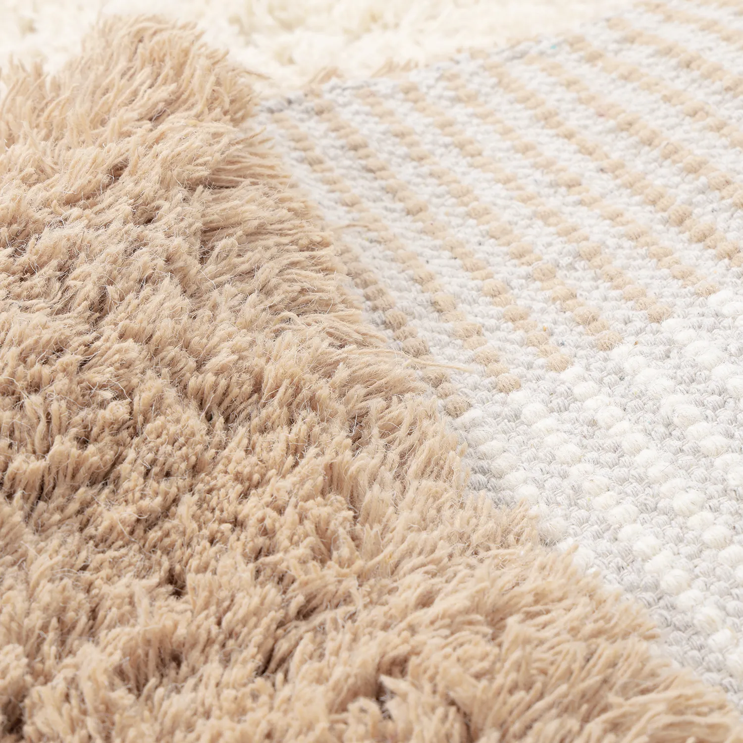 Wollen-vloerkleed - Khenifra Handknot Wool Premium (crème/beige)