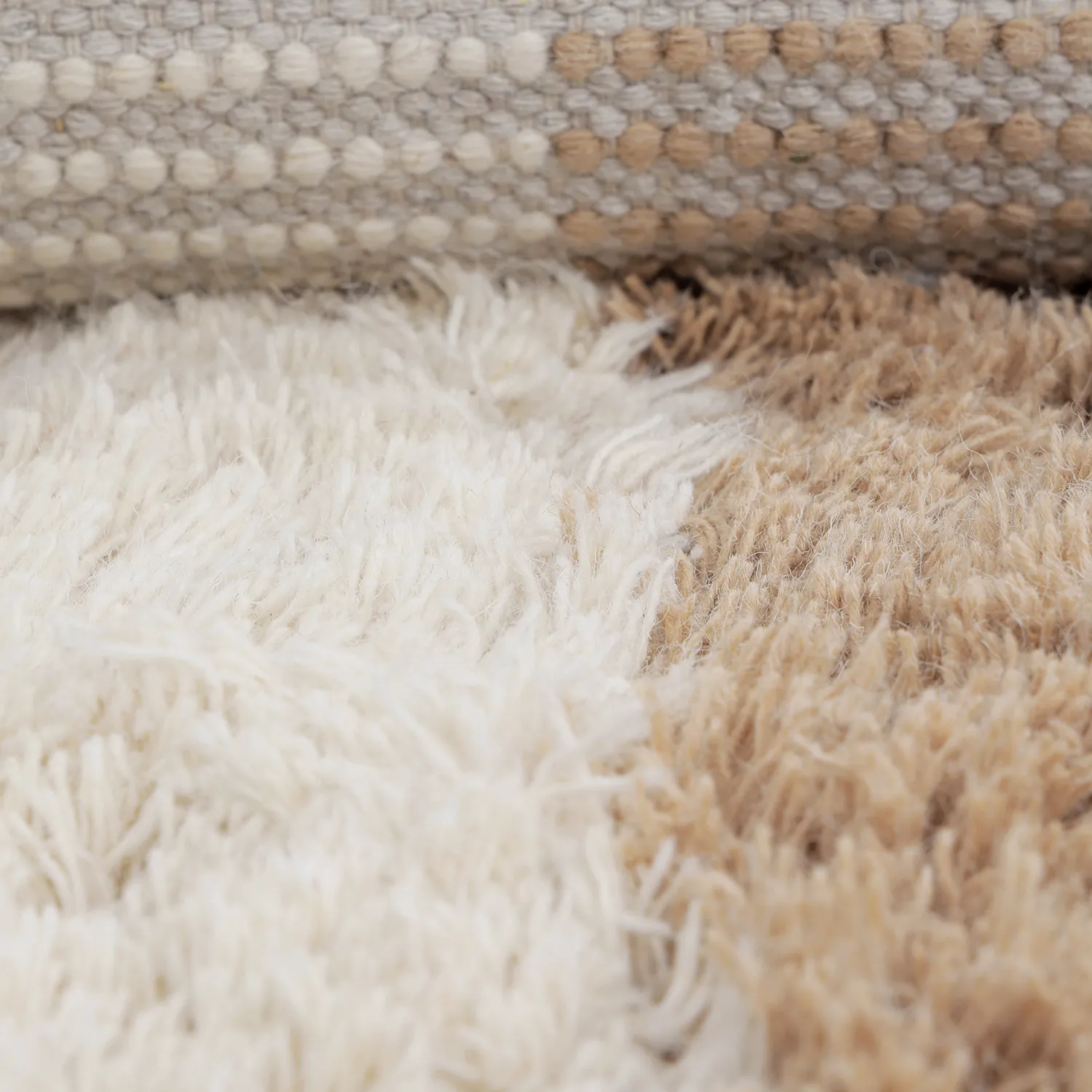 Wollen-vloerkleed - Khenifra Handknot Wool Premium (crème/beige)