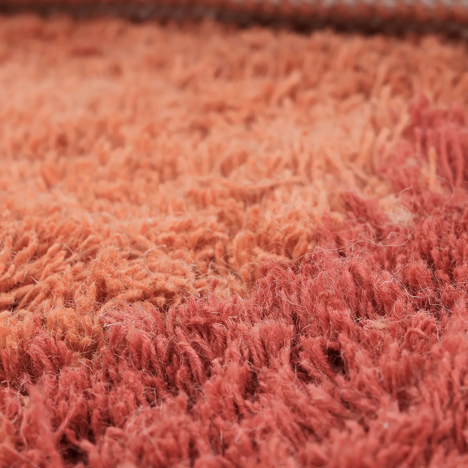 Wollen-vloerkleed - Khenifra Handknot Wool Premium (oranje/rood)