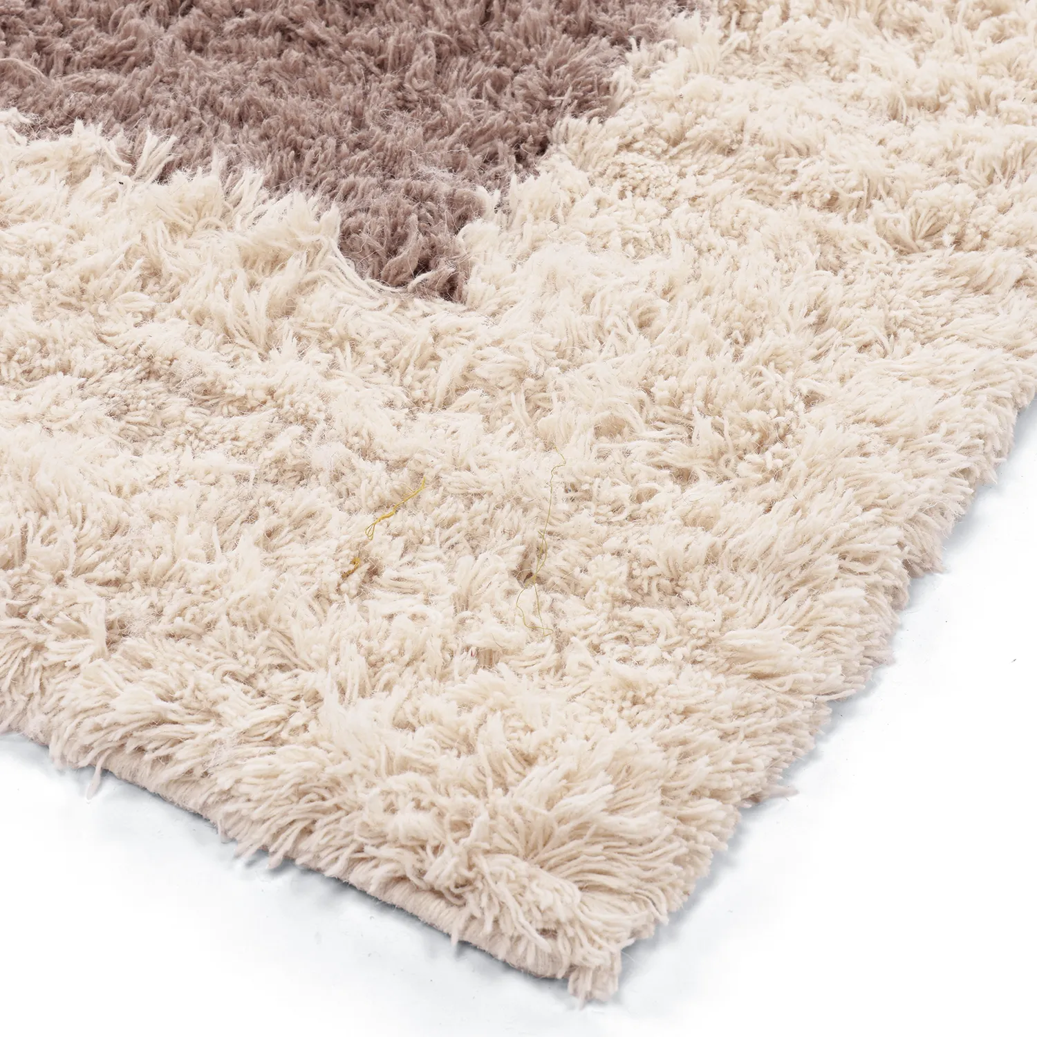 Wollen-vloerkleed - Khenifra Handknot Wool Premium (taupe/crème)