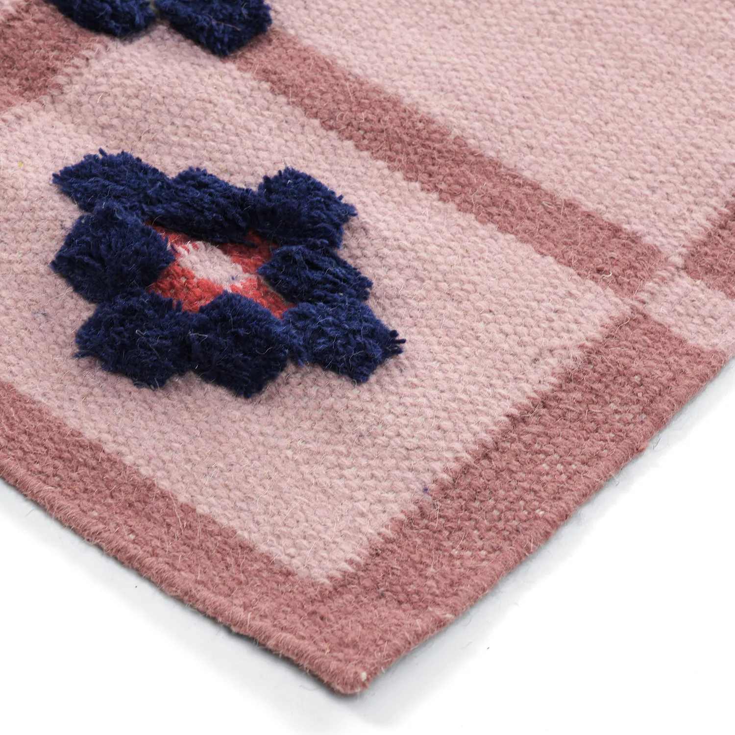 Wollen-vloerkleed - Lausanne Flatweave Tufted Premium (roze)