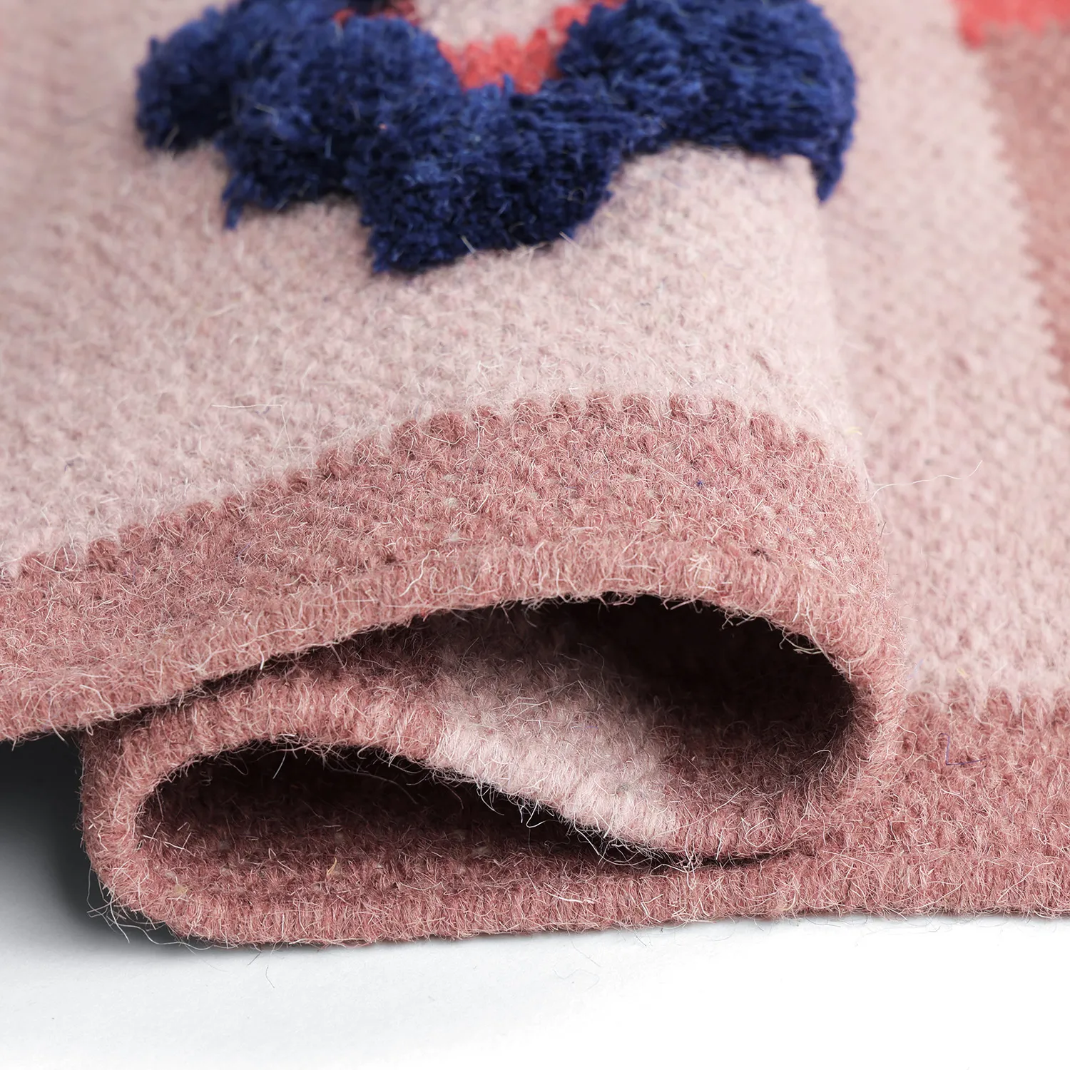 Wollen-vloerkleed - Lausanne Flatweave Tufted Premium (roze)