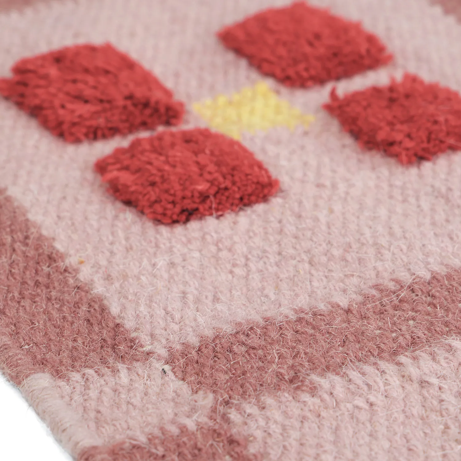 Wollen-vloerkleed - Lausanne Flatweave Tufted Premium (roze)