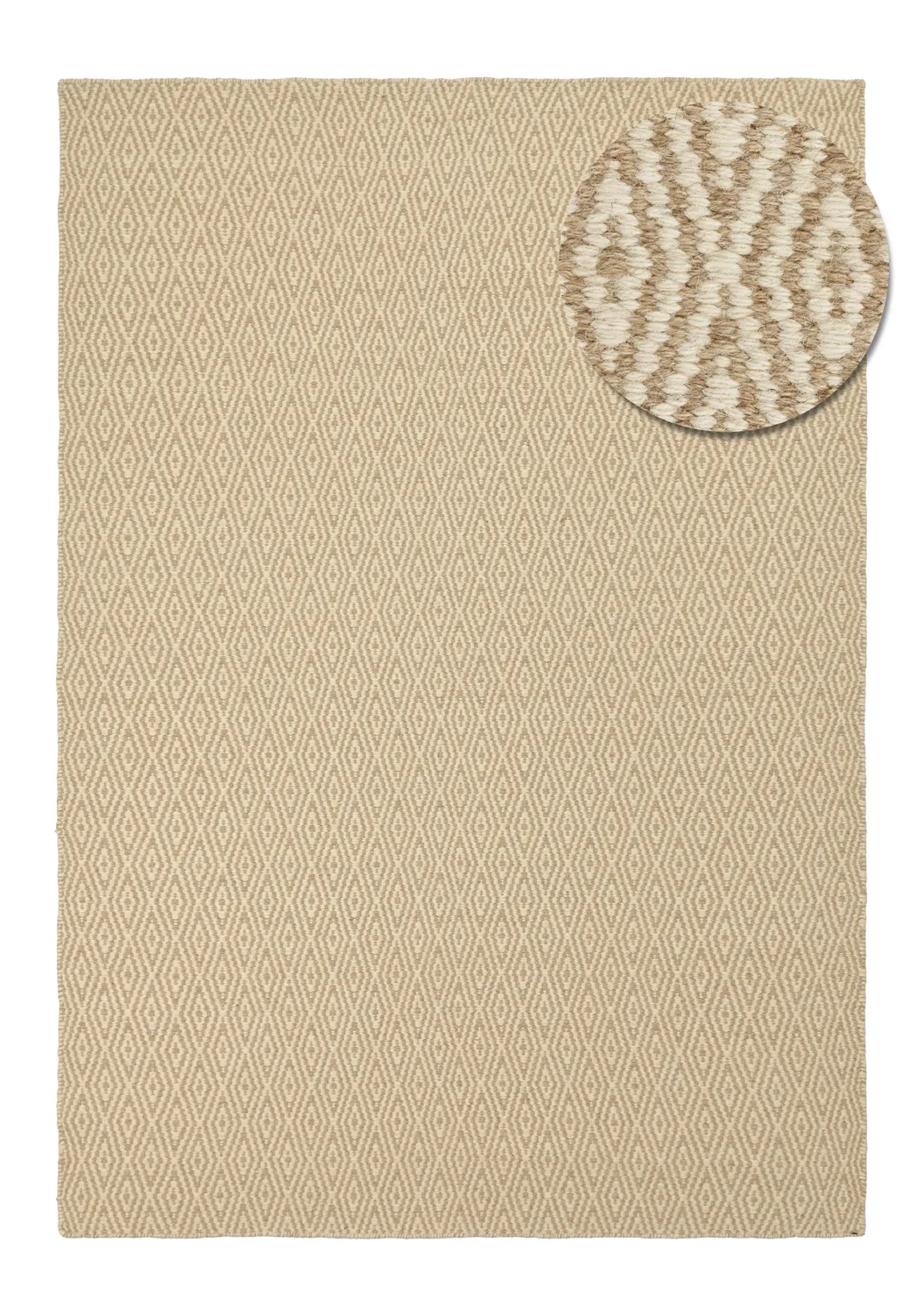 Wollen-vloerkleed - Monastir (beige/wit)