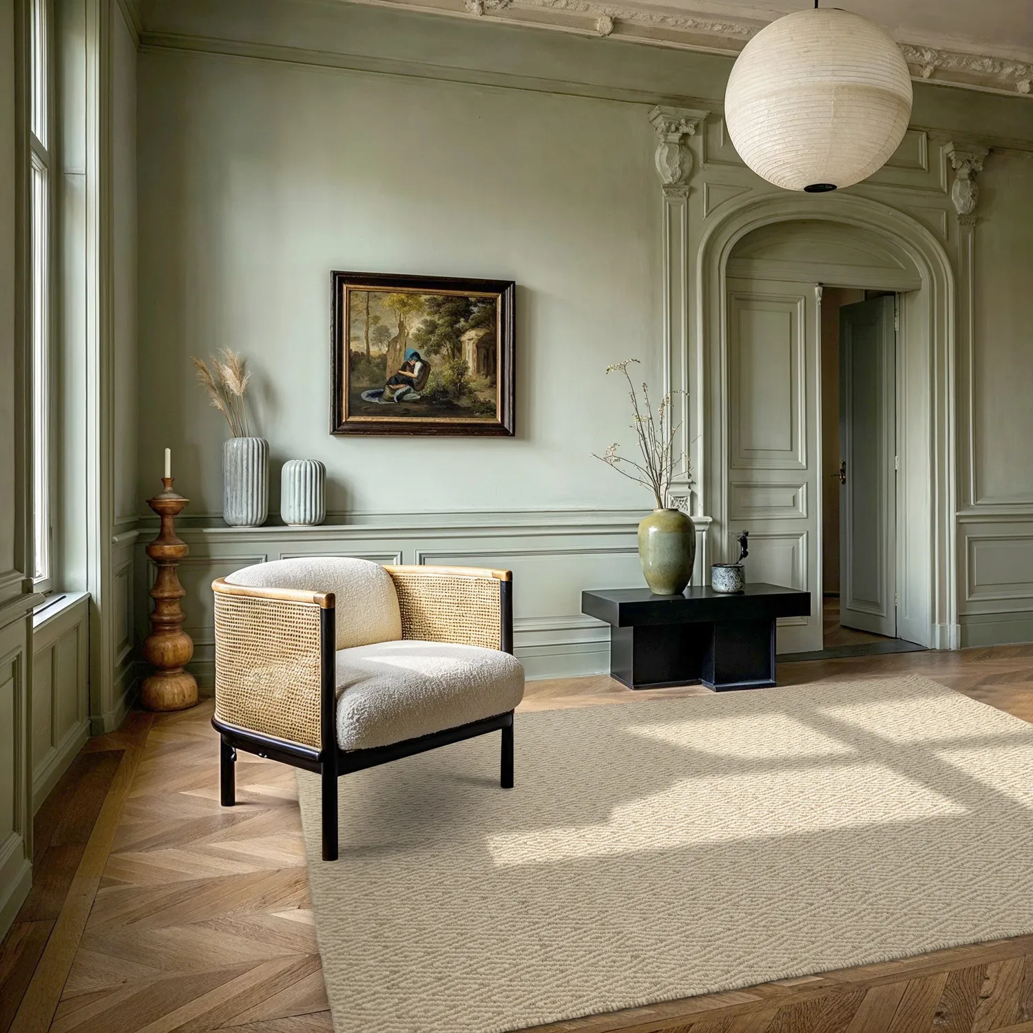 Wollen-vloerkleed - Monastir (beige/wit)