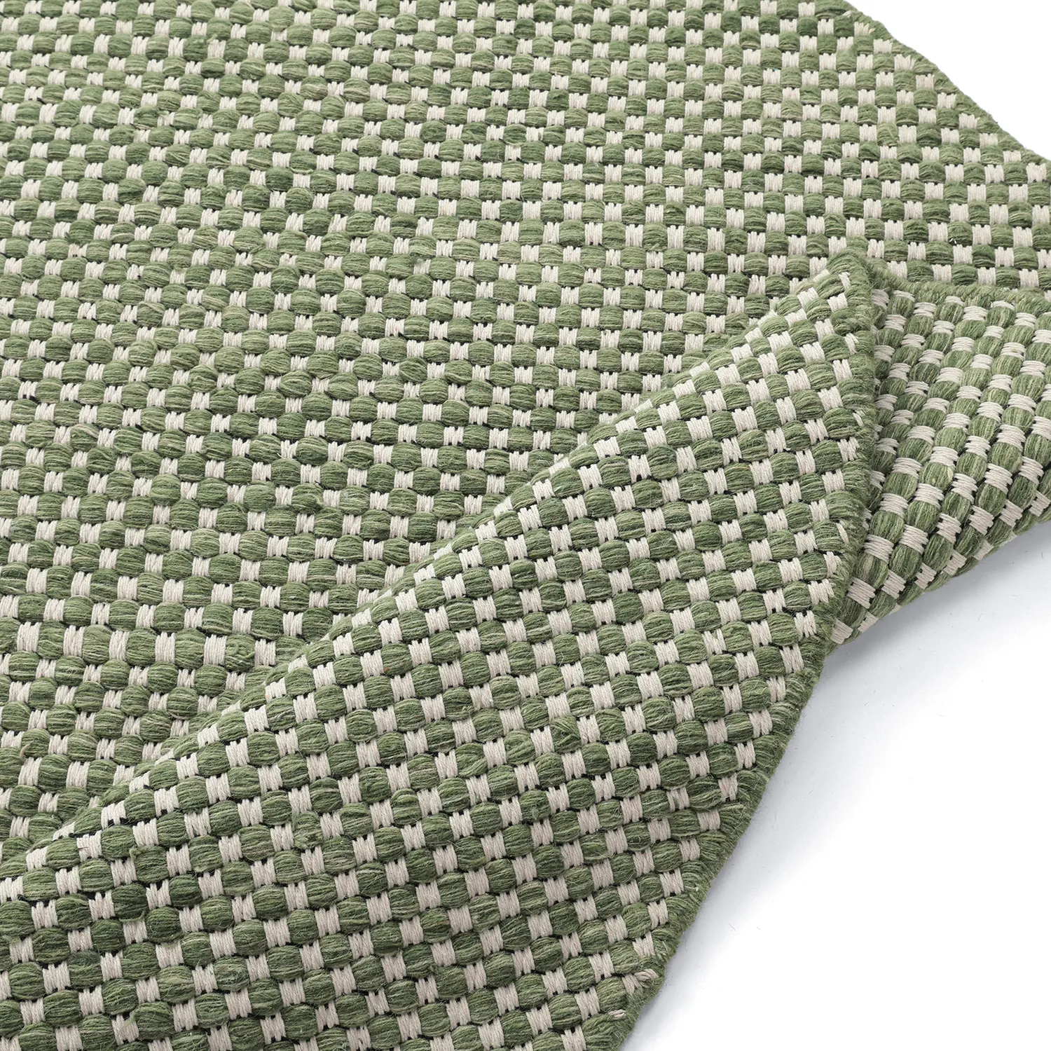 Rond vloerkleed - Ovelia (groen/wit)