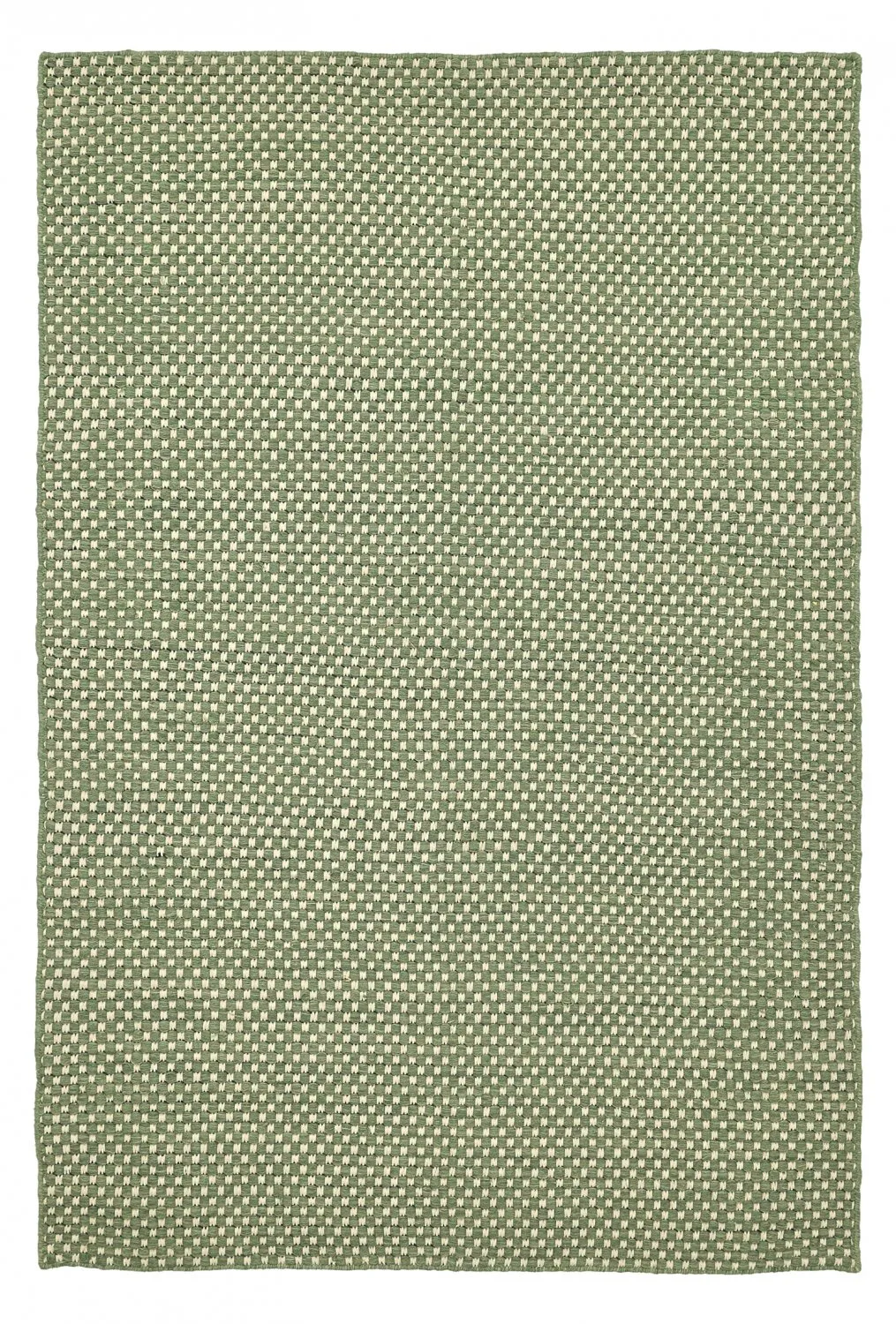 Wollen-vloerkleed - Ovelia (groen/wit)