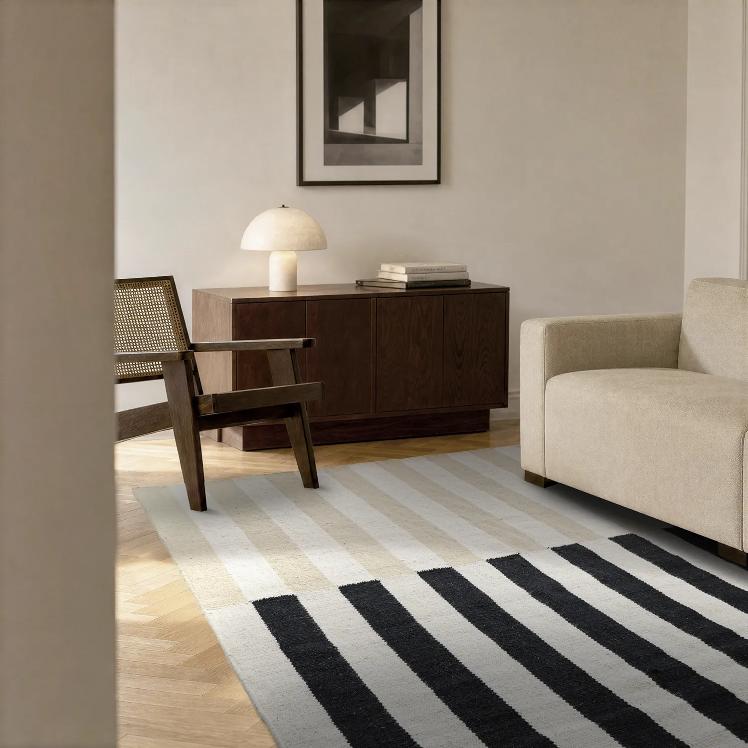 Wollen-vloerkleed - Peniche (crème/beige)