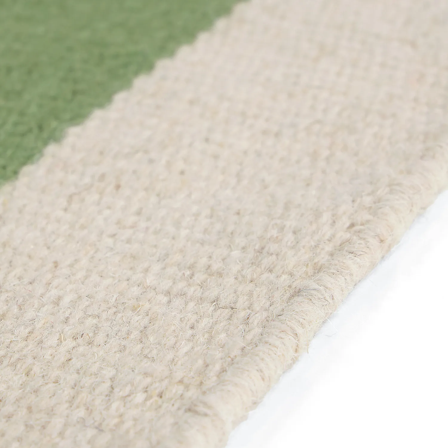 Wollen-vloerkleed - Peniche (crème/groen/rood)