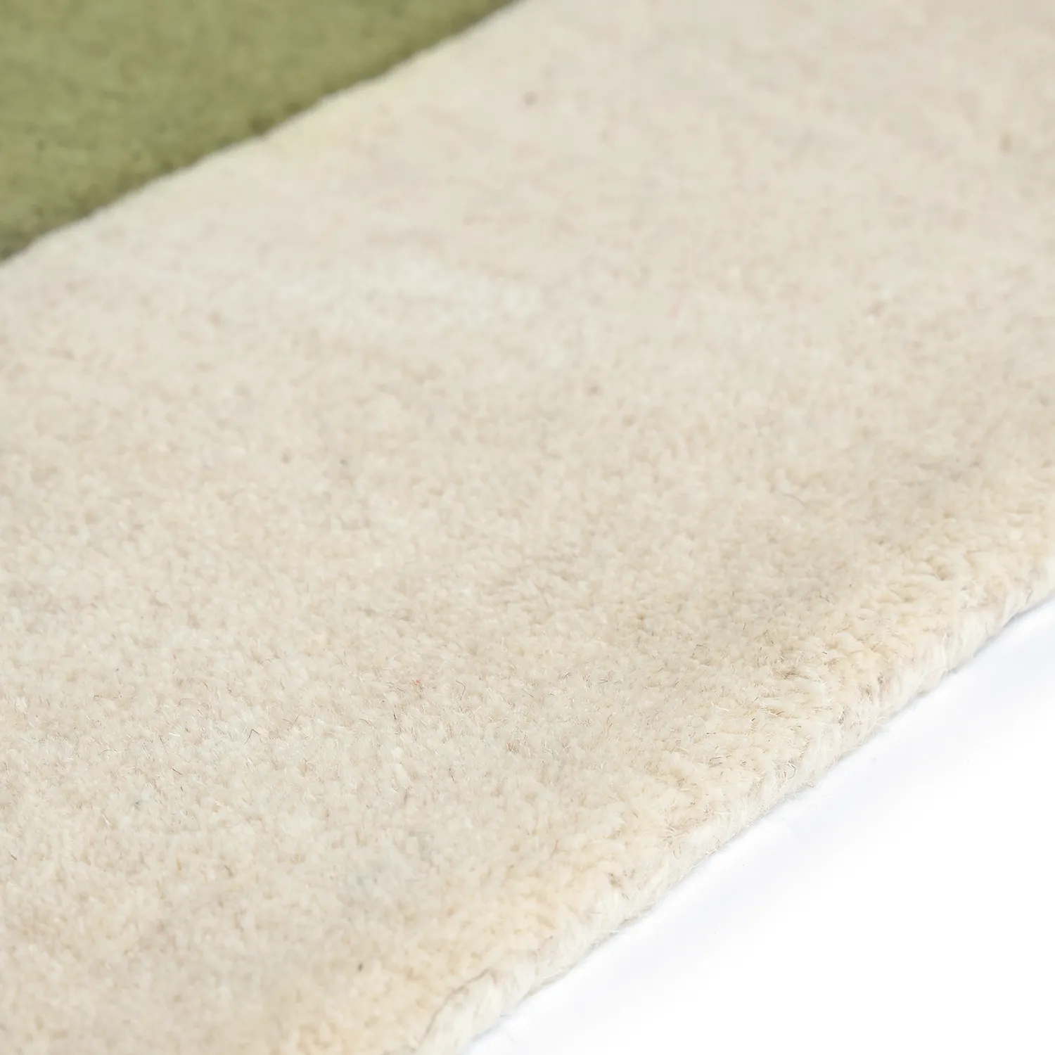Wollen-vloerkleed - Puri Hand Tufted Wool Premium (groen/crème)