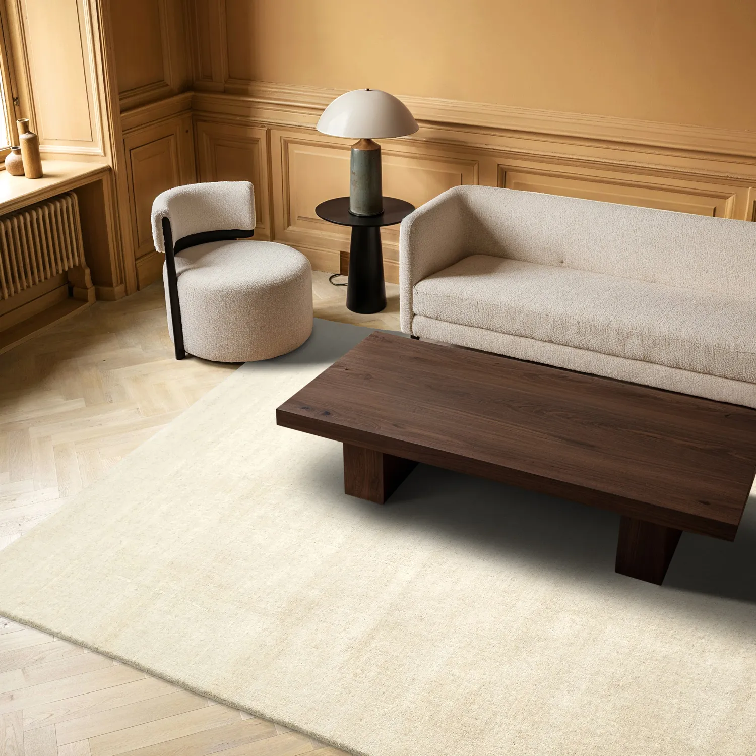 Wollen-vloerkleed - Rozel Handloom Wool Premium (room)