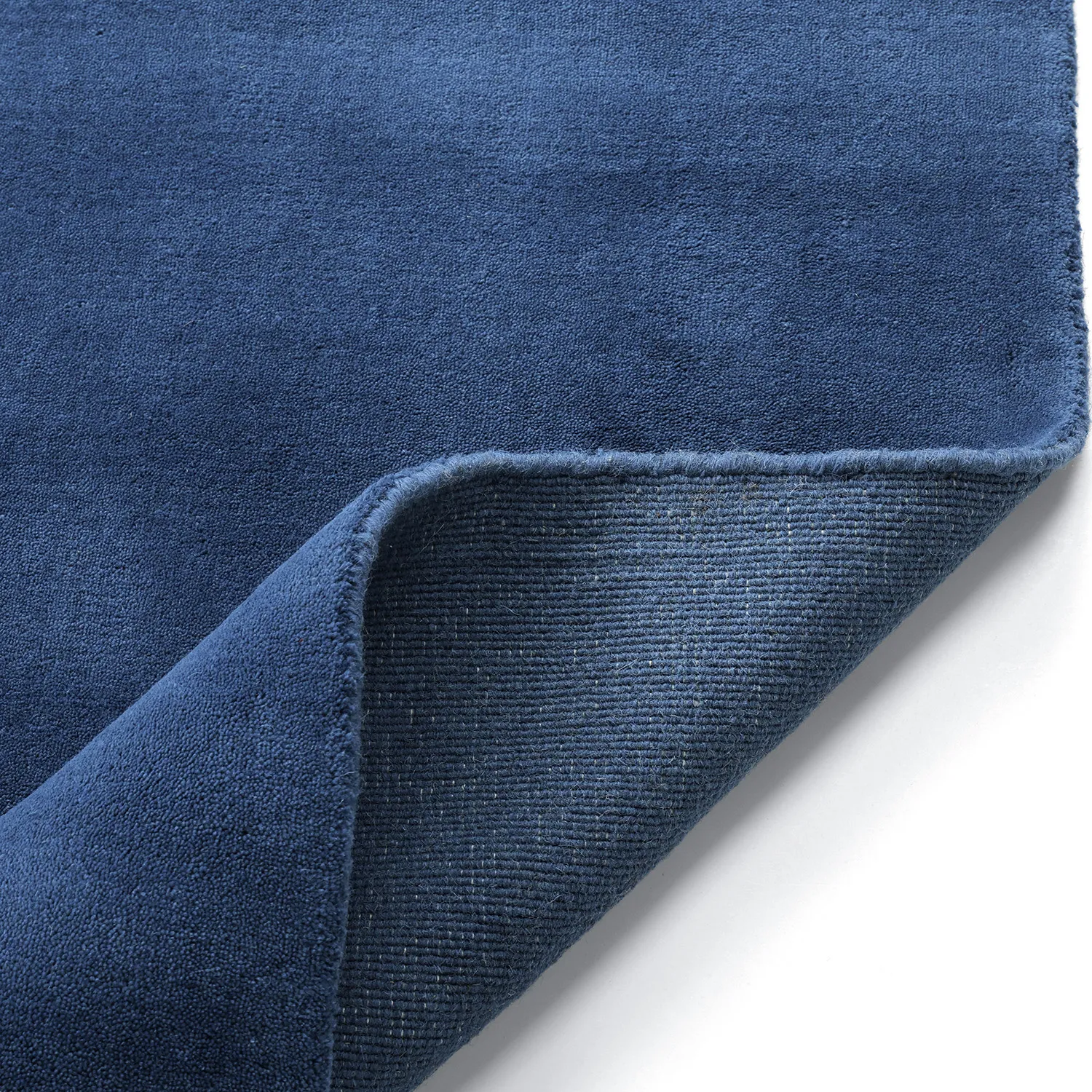 Wollen-vloerkleed - Rozel Handloom Wool Premium (marineblauw)