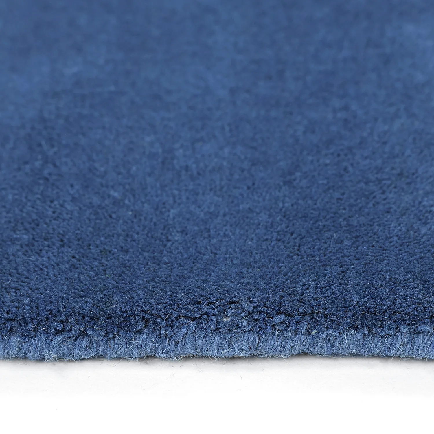 Wollen-vloerkleed - Rozel Handloom Wool Premium (marineblauw)
