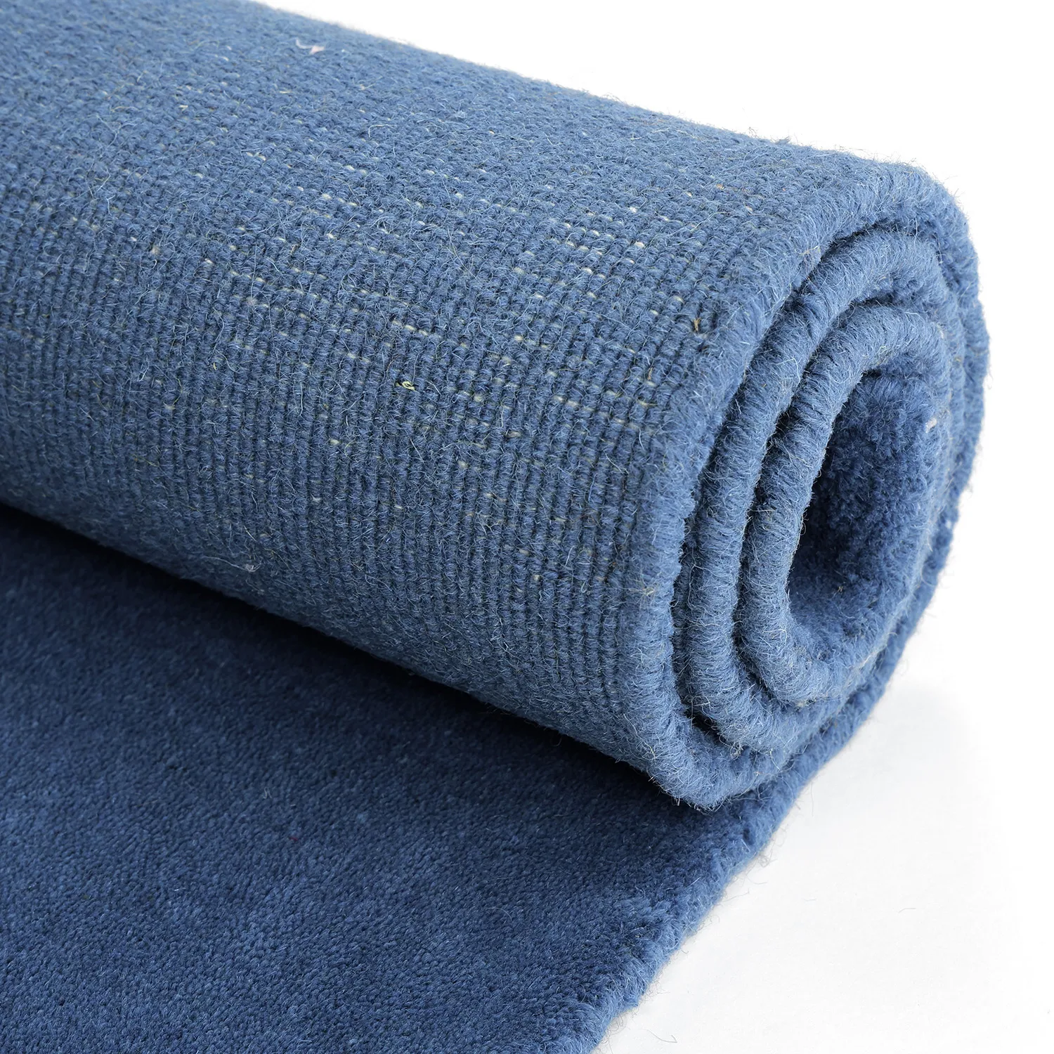 Wollen-vloerkleed - Rozel Handloom Wool Premium (marineblauw)