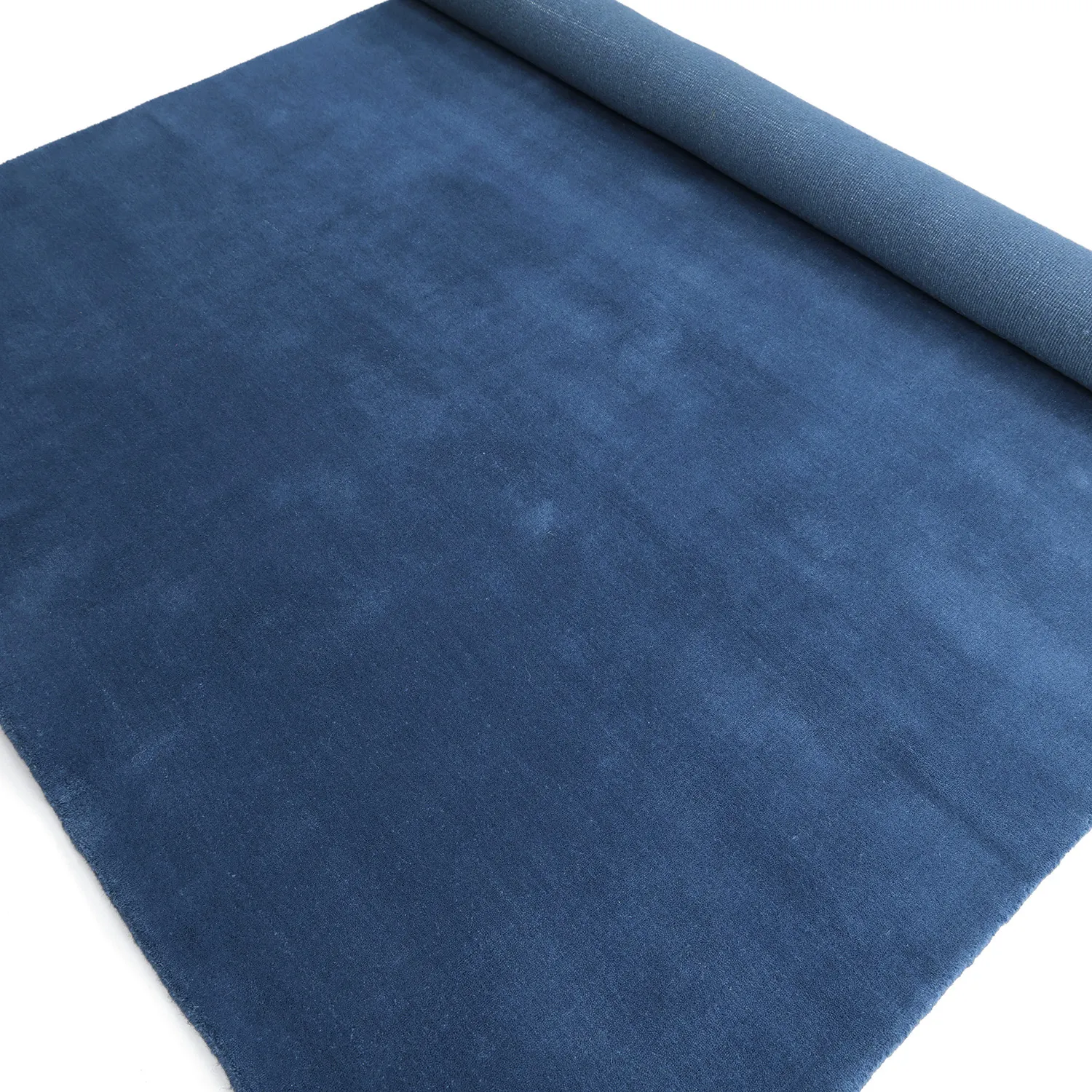 Wollen-vloerkleed - Rozel Handloom Wool Premium (marineblauw)