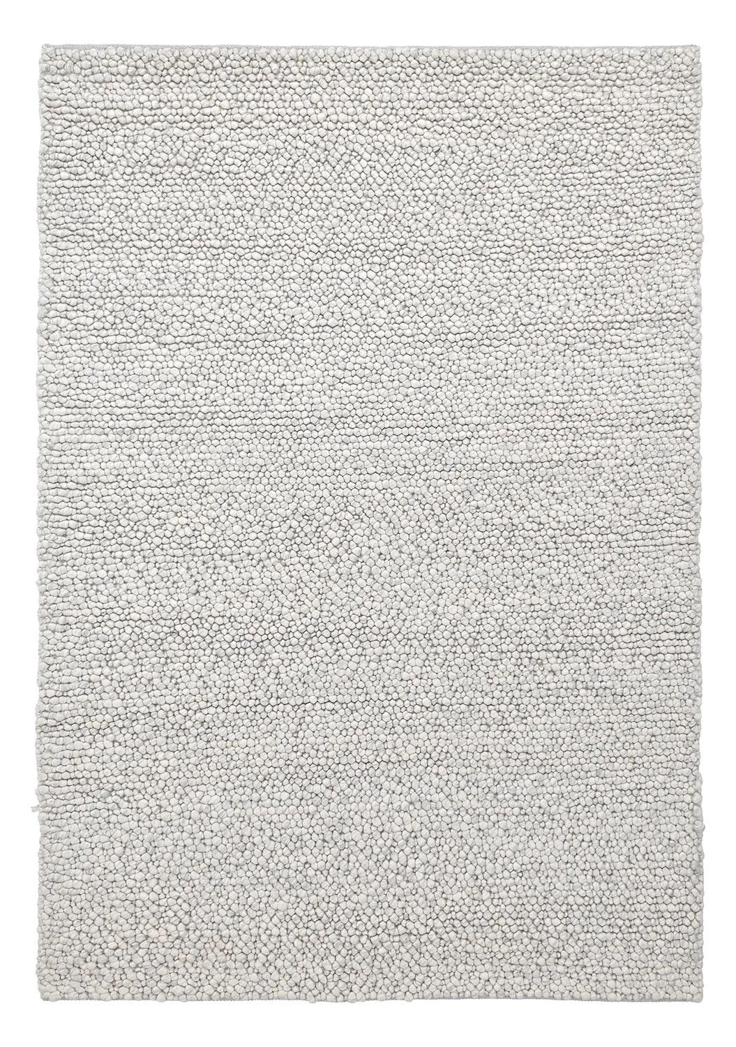 Wollen-vloerkleed - Sala Irregular Wool Bubble (lichtgrijze melange)