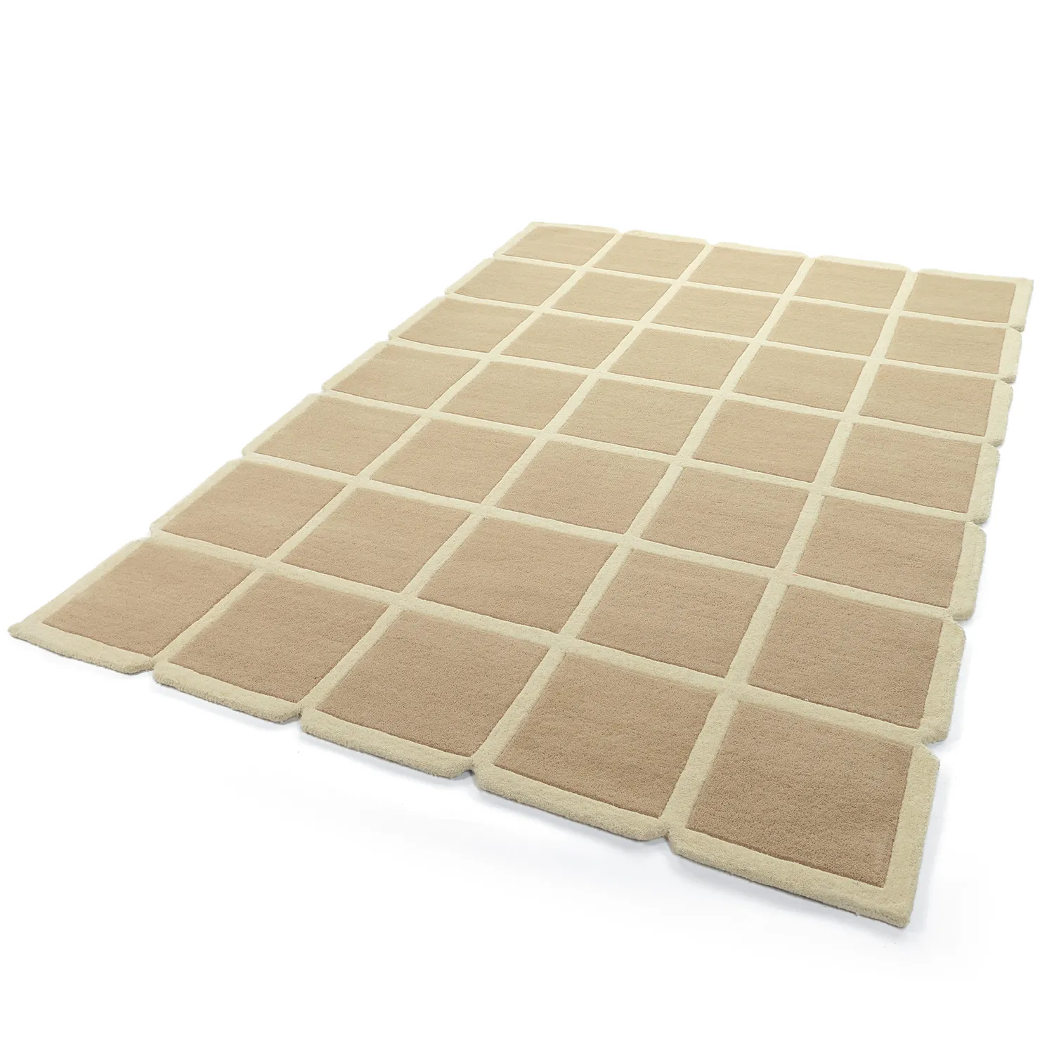 Wollen-vloerkleed - Syl Hand Tufted Wool Premium (beige/crème)