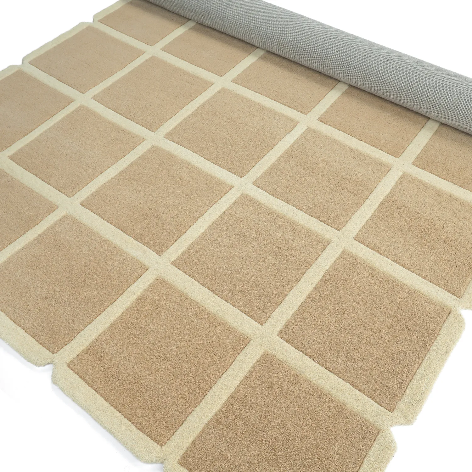 Wollen-vloerkleed - Syl Hand Tufted Wool Premium (beige/crème)