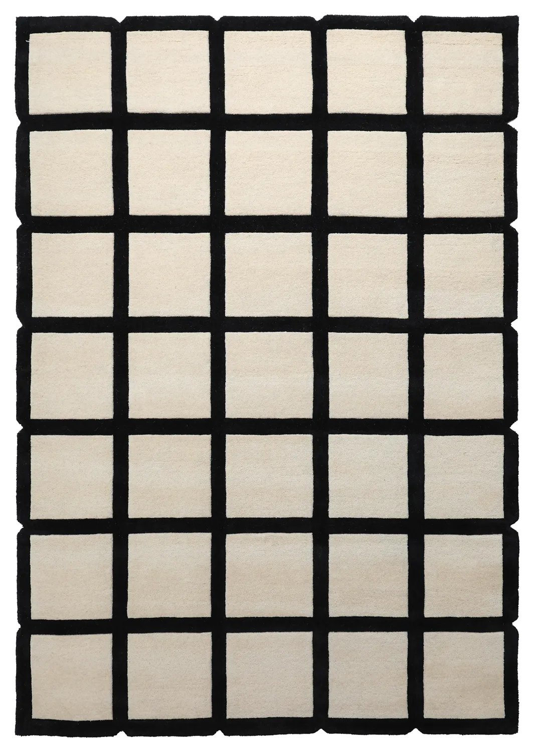 Wollen-vloerkleed - Syl Hand Tufted Wool Premium (zwart/wit)