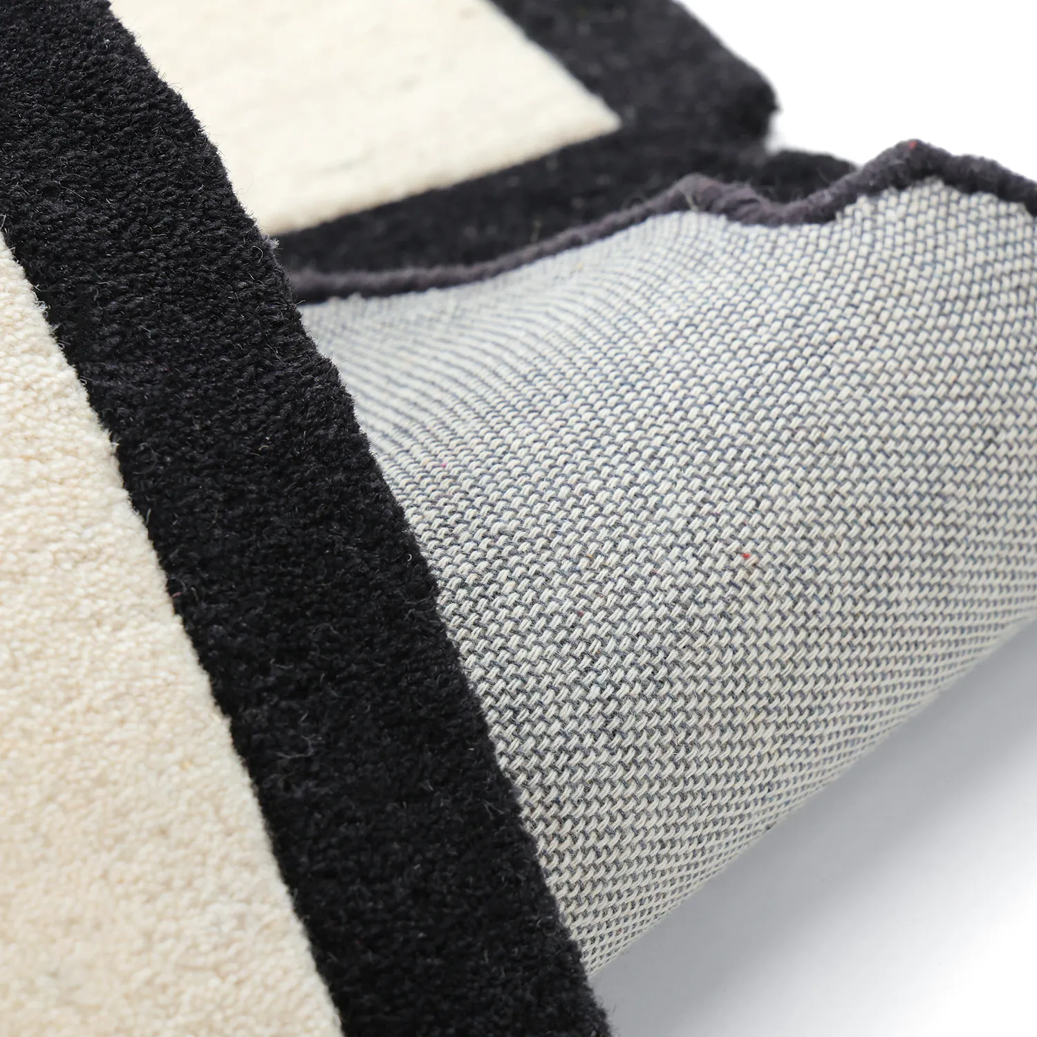 Wollen-vloerkleed - Syl Hand Tufted Wool Premium (zwart/wit)