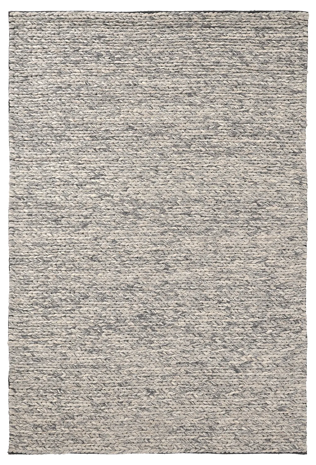 Wollen-vloerkleed - Talvia Braided Wool (donkergrijs)