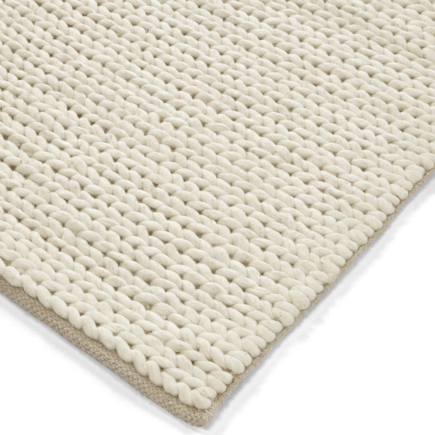 Wollen-vloerkleed - Talvia Braided Wool (gebroken wit)