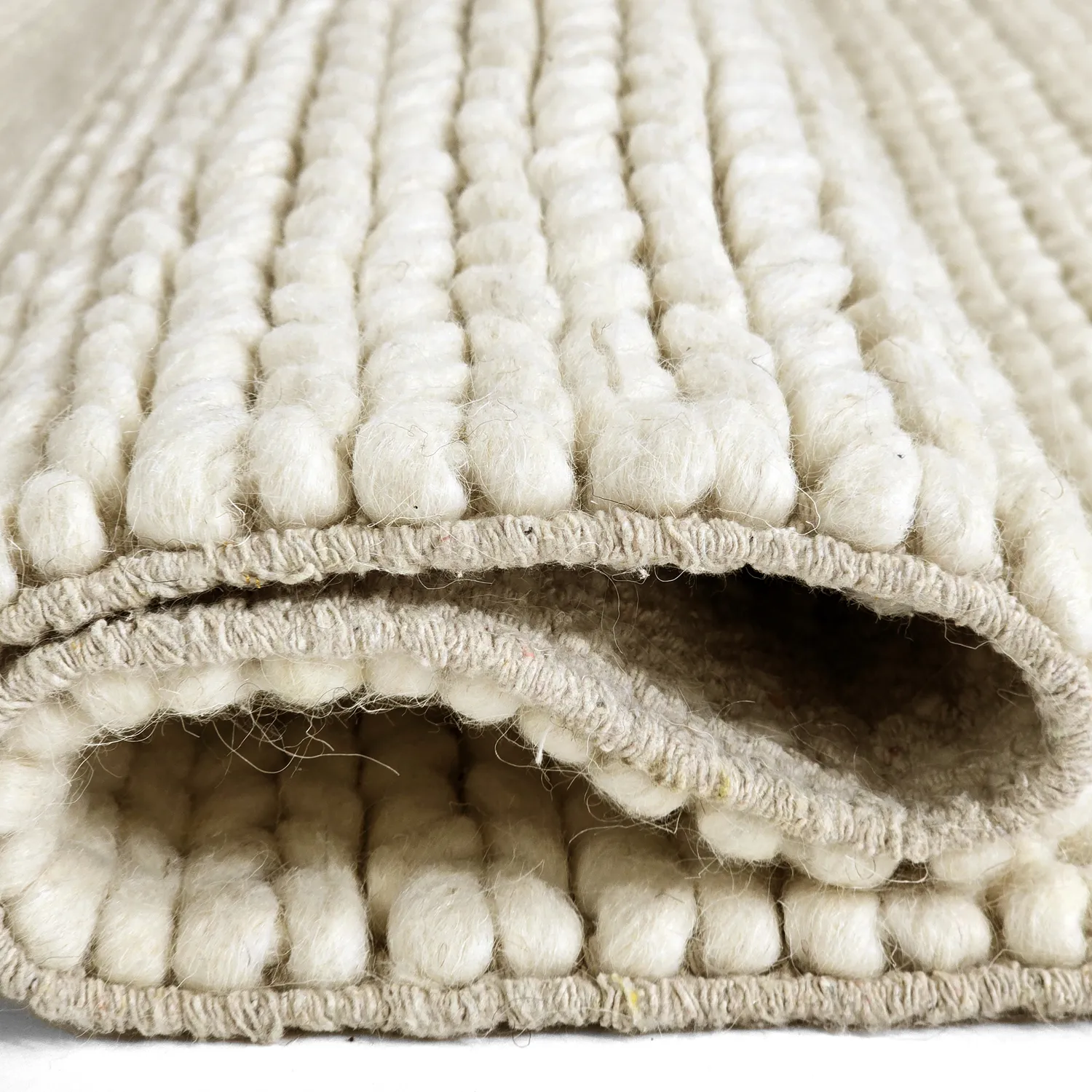 Wollen-vloerkleed - Talvia Braided Wool (gebroken wit)