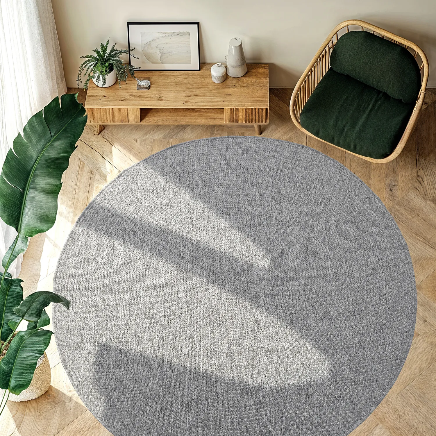 Ronde vloerkleden - Indoor/Outdoor Arlo (grijs)