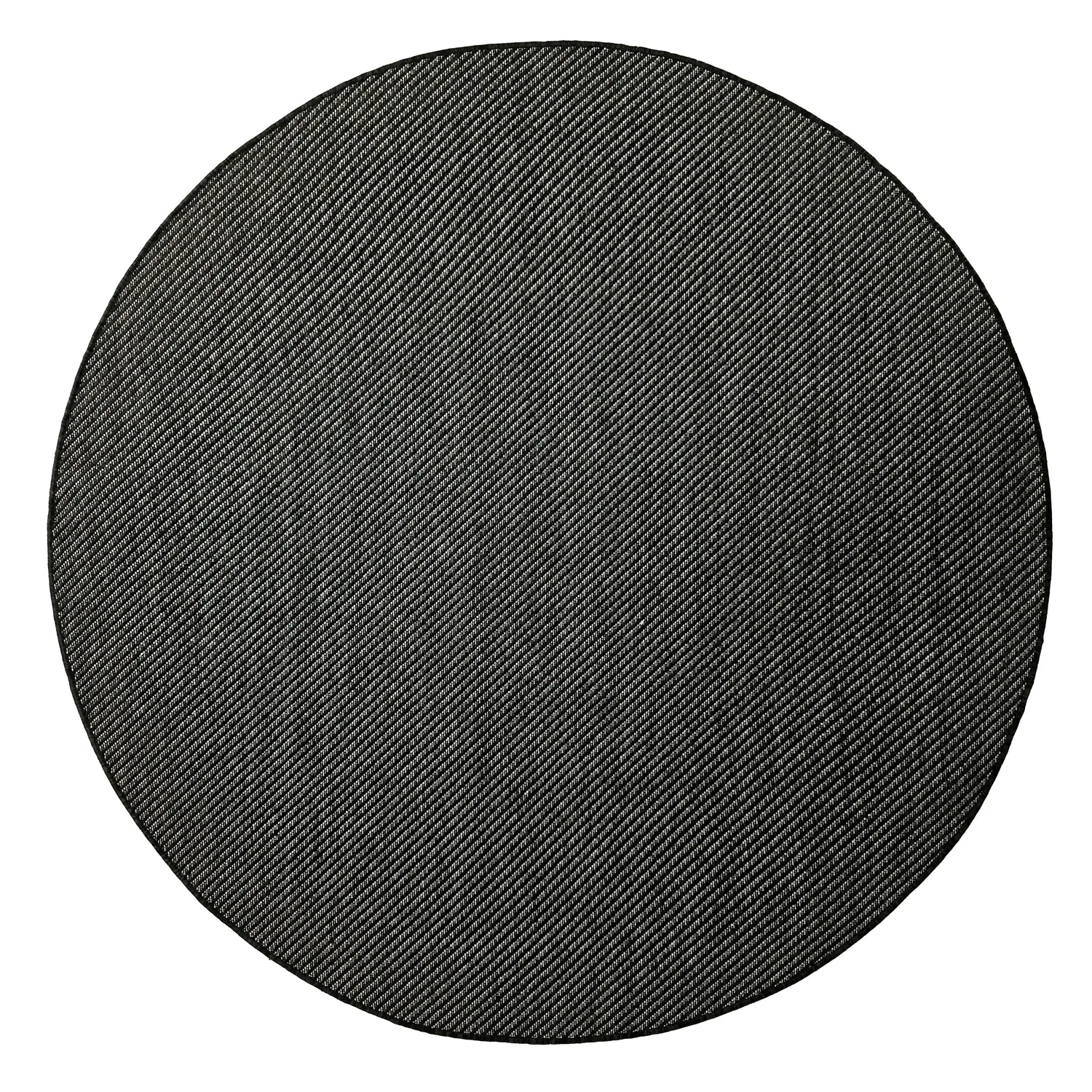 Rond vloerkleed - Indoor/Outdoor Bennett (zwart)