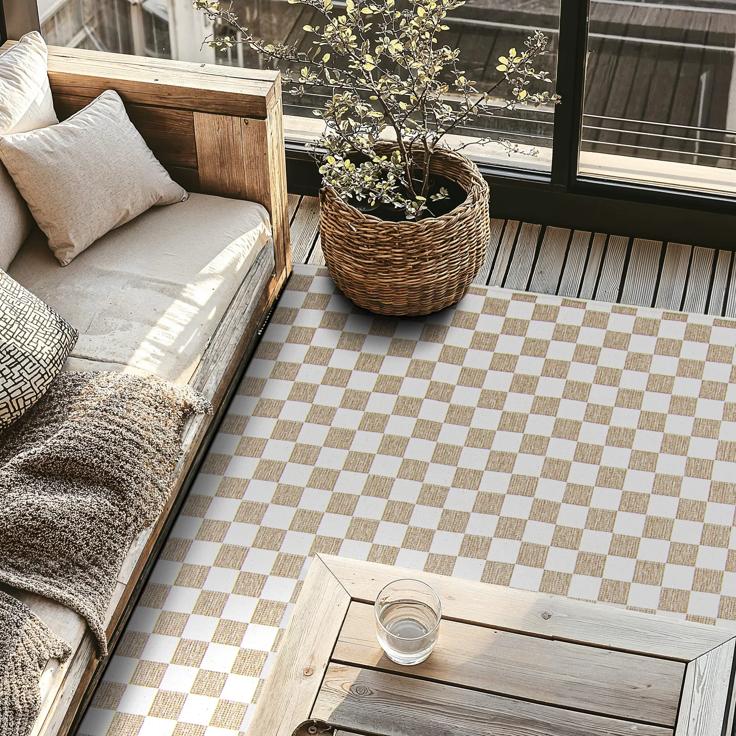Vloerkleden voor binnen en buiten - Lucida (beige)