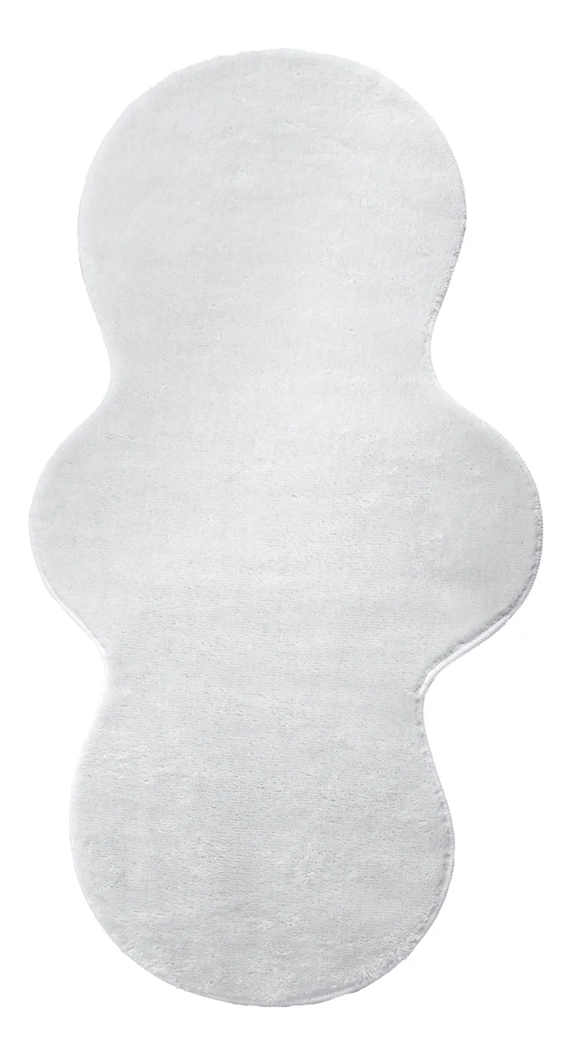 Golvend Loper Vloerkleed - Aranga Super Soft Fur (wit)