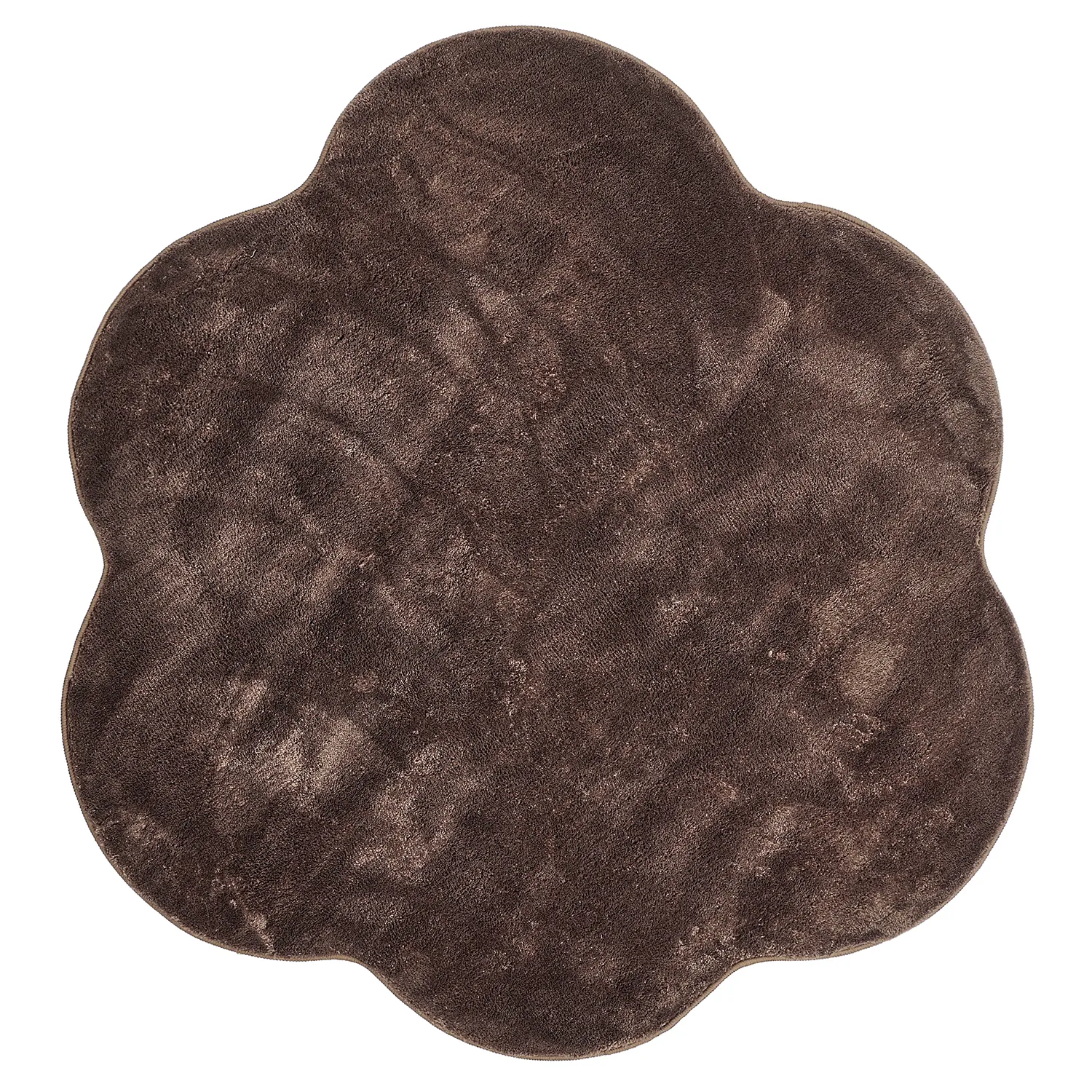 Rond Golvend Vloerkleed - Aranga Super Soft Fur (donkerbruin)