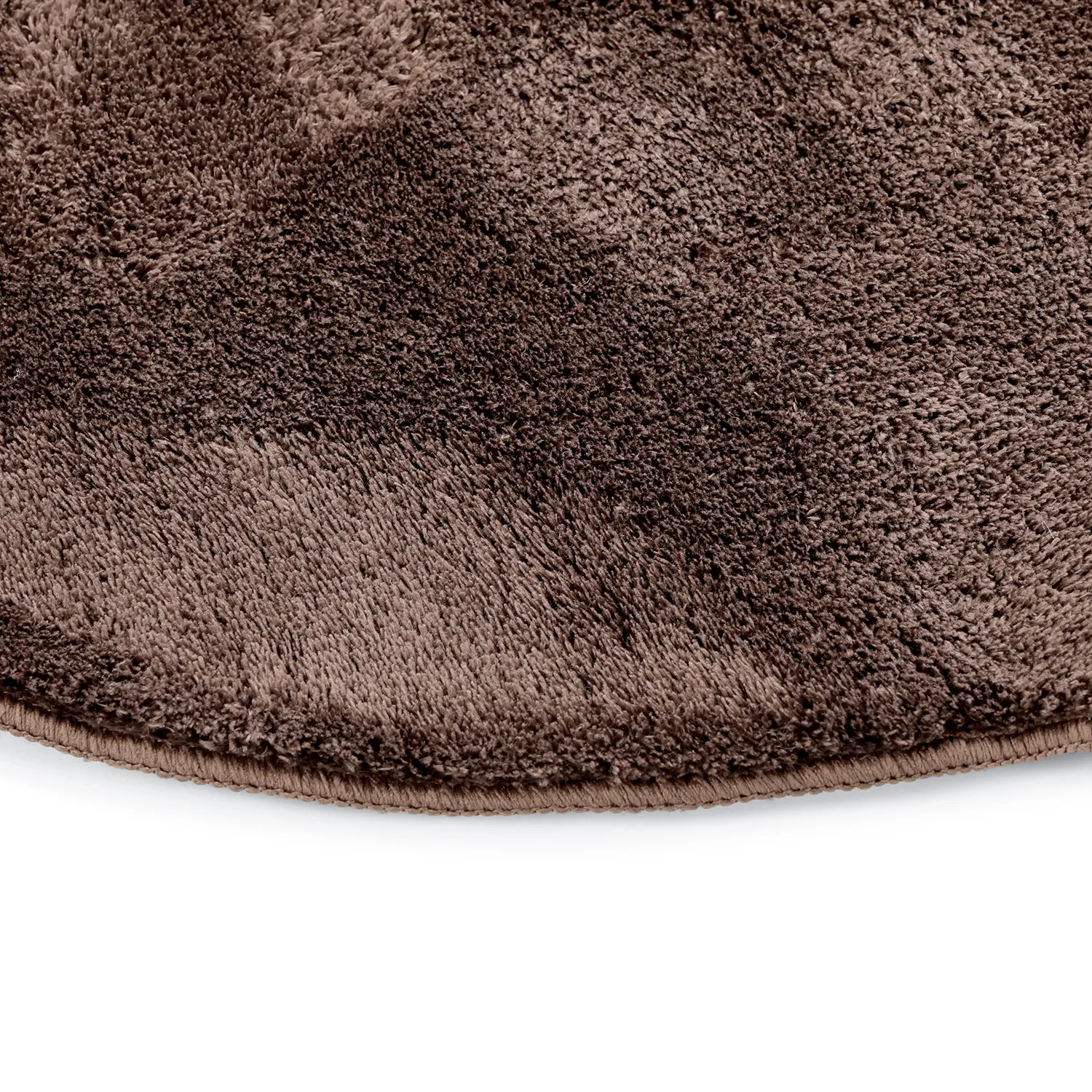 Rond Golvend Vloerkleed - Aranga Super Soft Fur (donkerbruin)