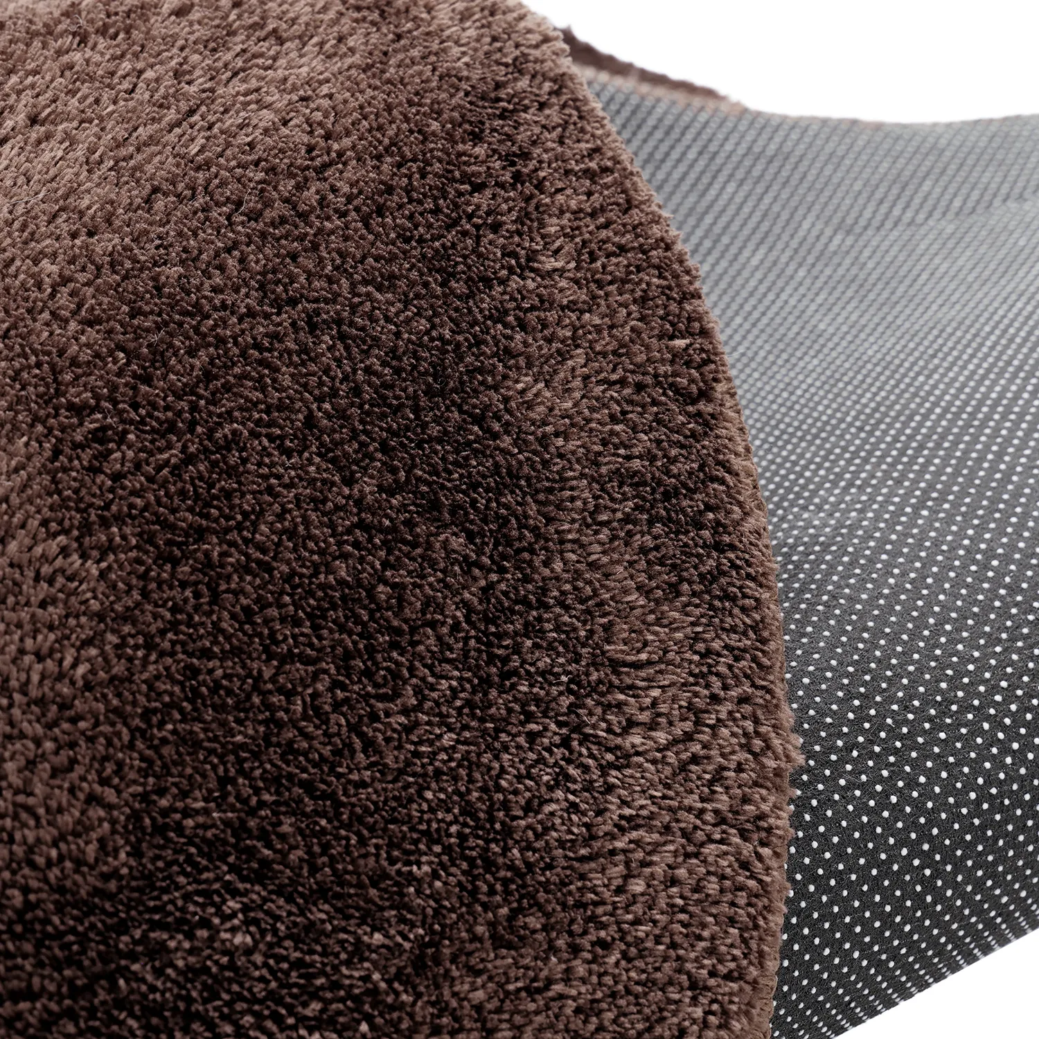 Rond Golvend Vloerkleed - Aranga Super Soft Fur (donkerbruin)