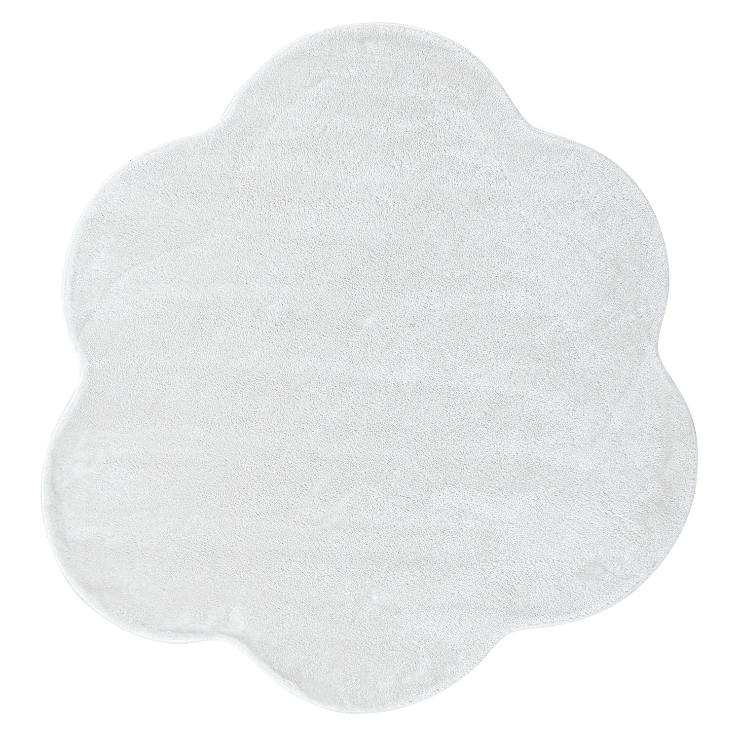 Rond Golvend Vloerkleed - Aranga Super Soft Fur (wit)