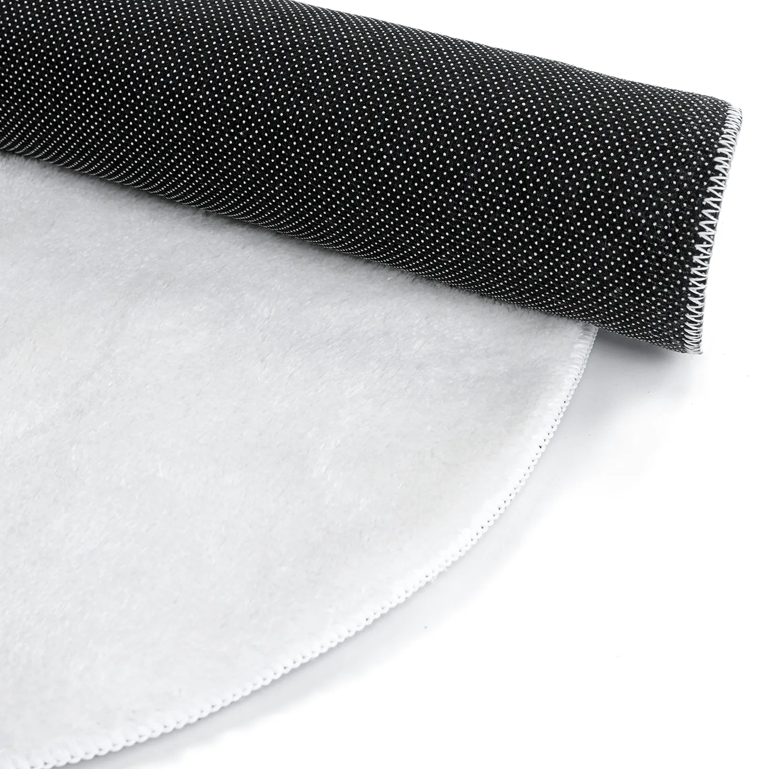 Rond Golvend Vloerkleed - Aranga Super Soft Fur (wit)